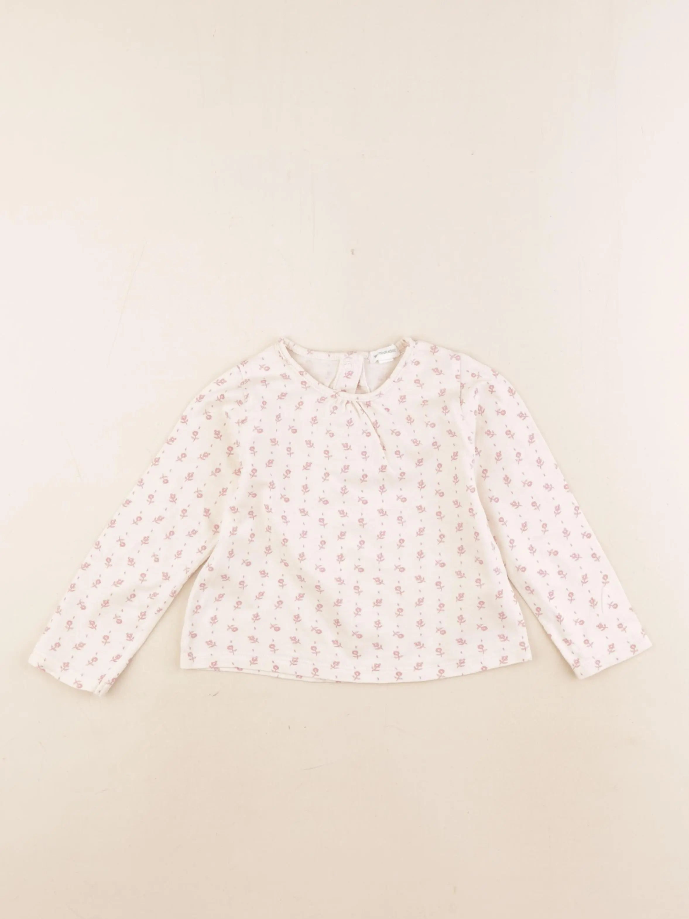 Vertbaudet - tee-shirt beige - 24 mois