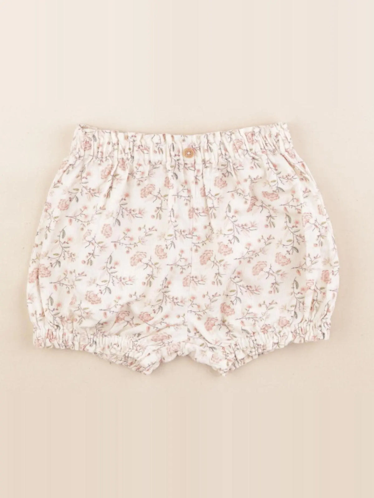 Vertbaudet - bloomer beige, rose - 18 mois