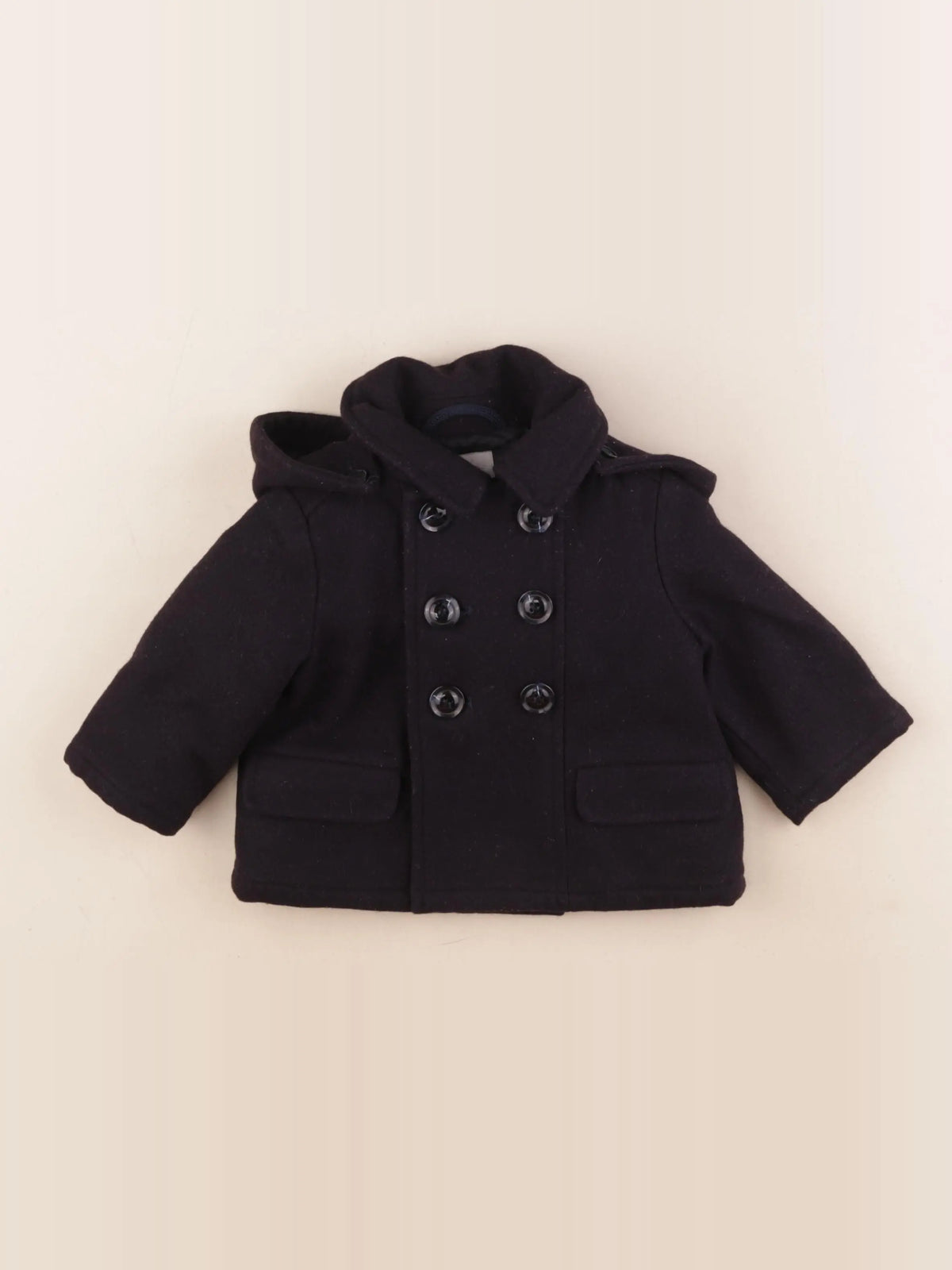 Cyrillus - manteau doublure amovible bleu - 9 mois