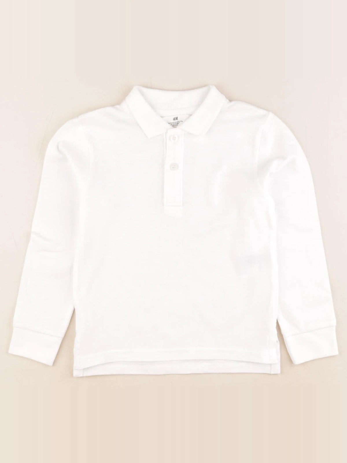 H&M - polo blanc - 3/4 ans