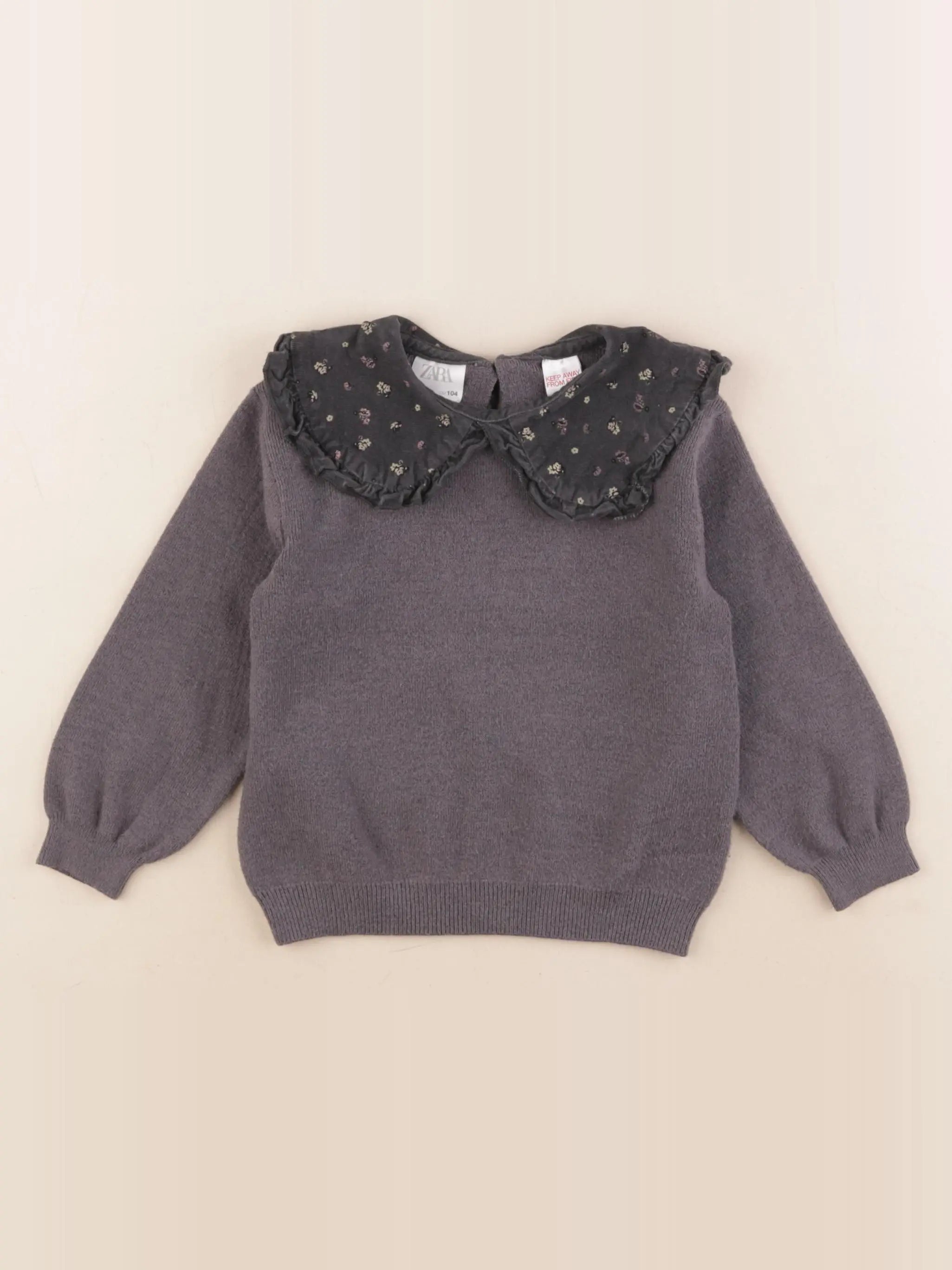 Zara - pull gris - 4 ans