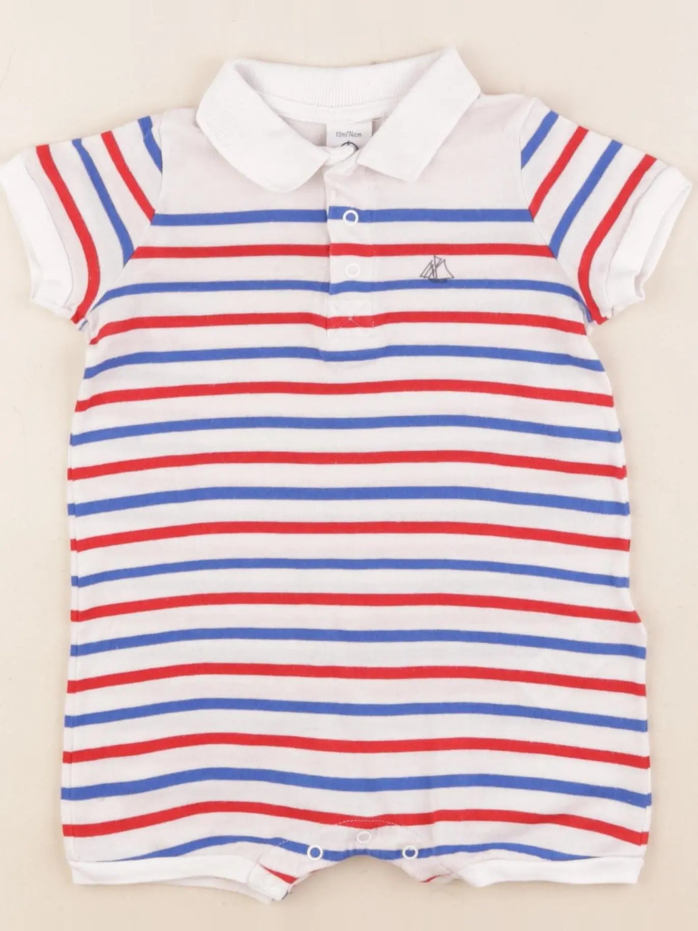 Petit Bateau - combinaison multicolore - 12 mois