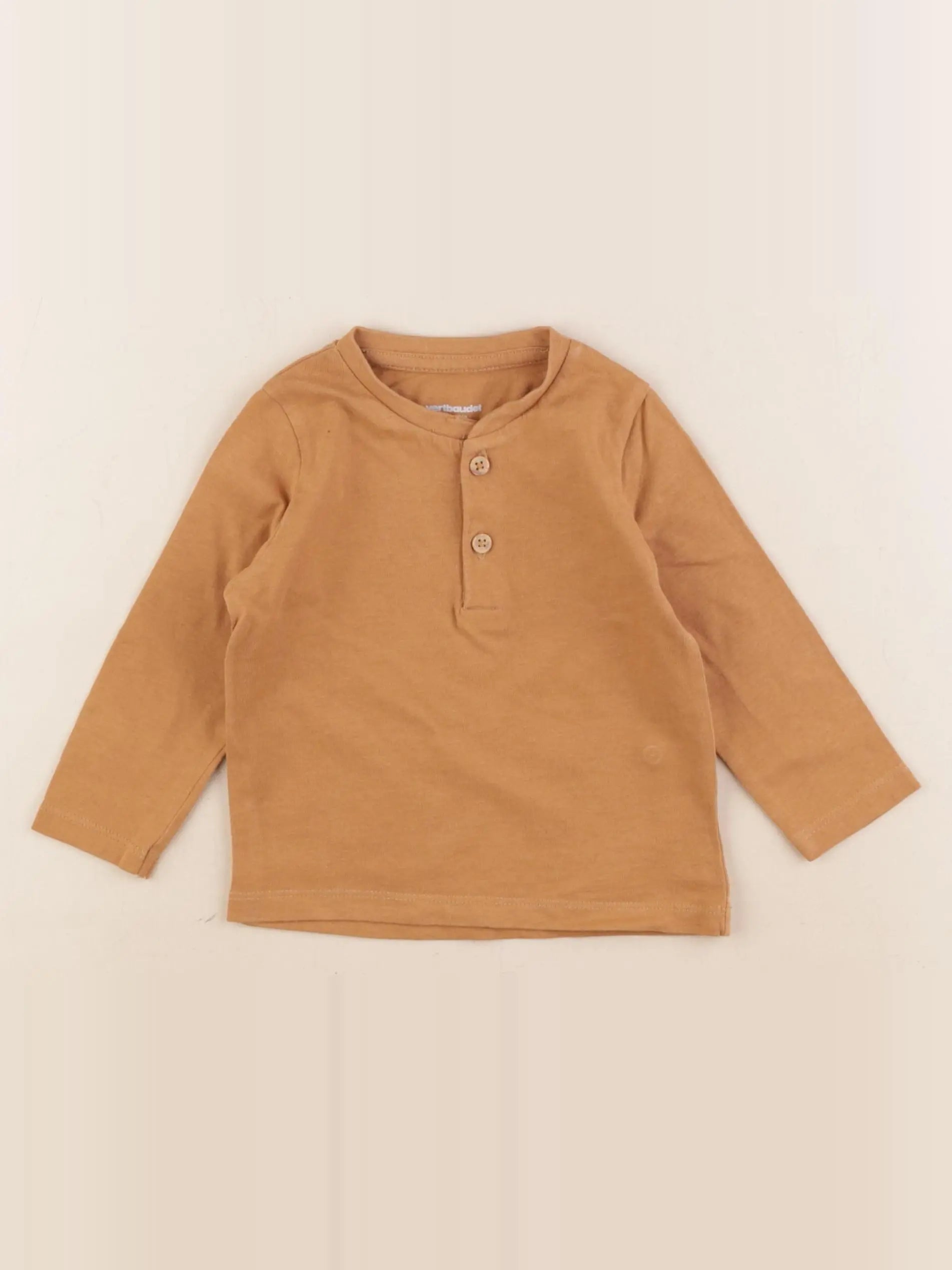 Vertbaudet - tee-shirt marron - 12 mois