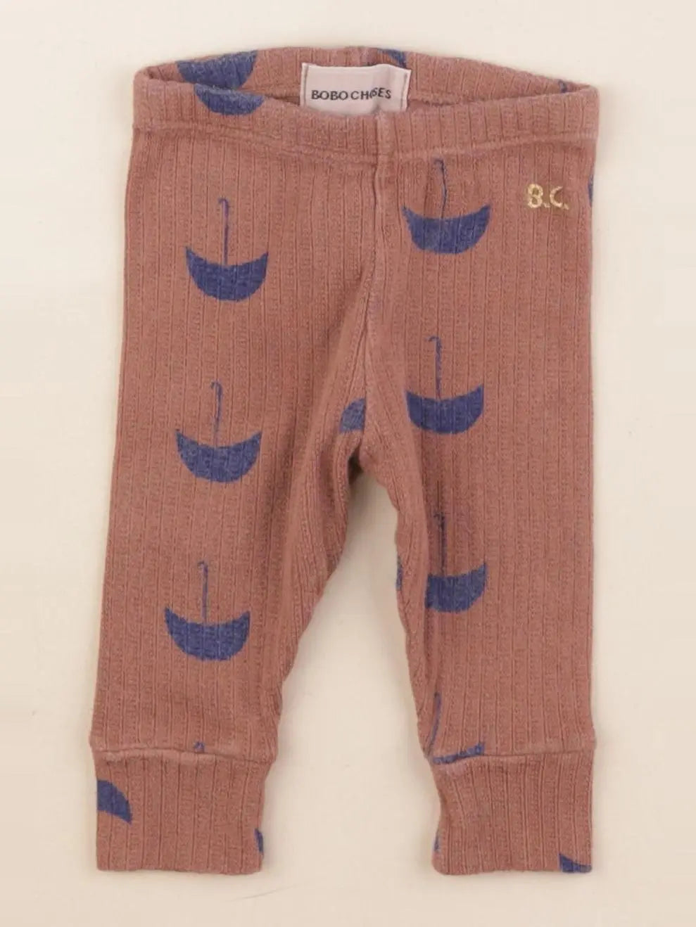 Bobo Choses - legging marron, or - 3/6 mois