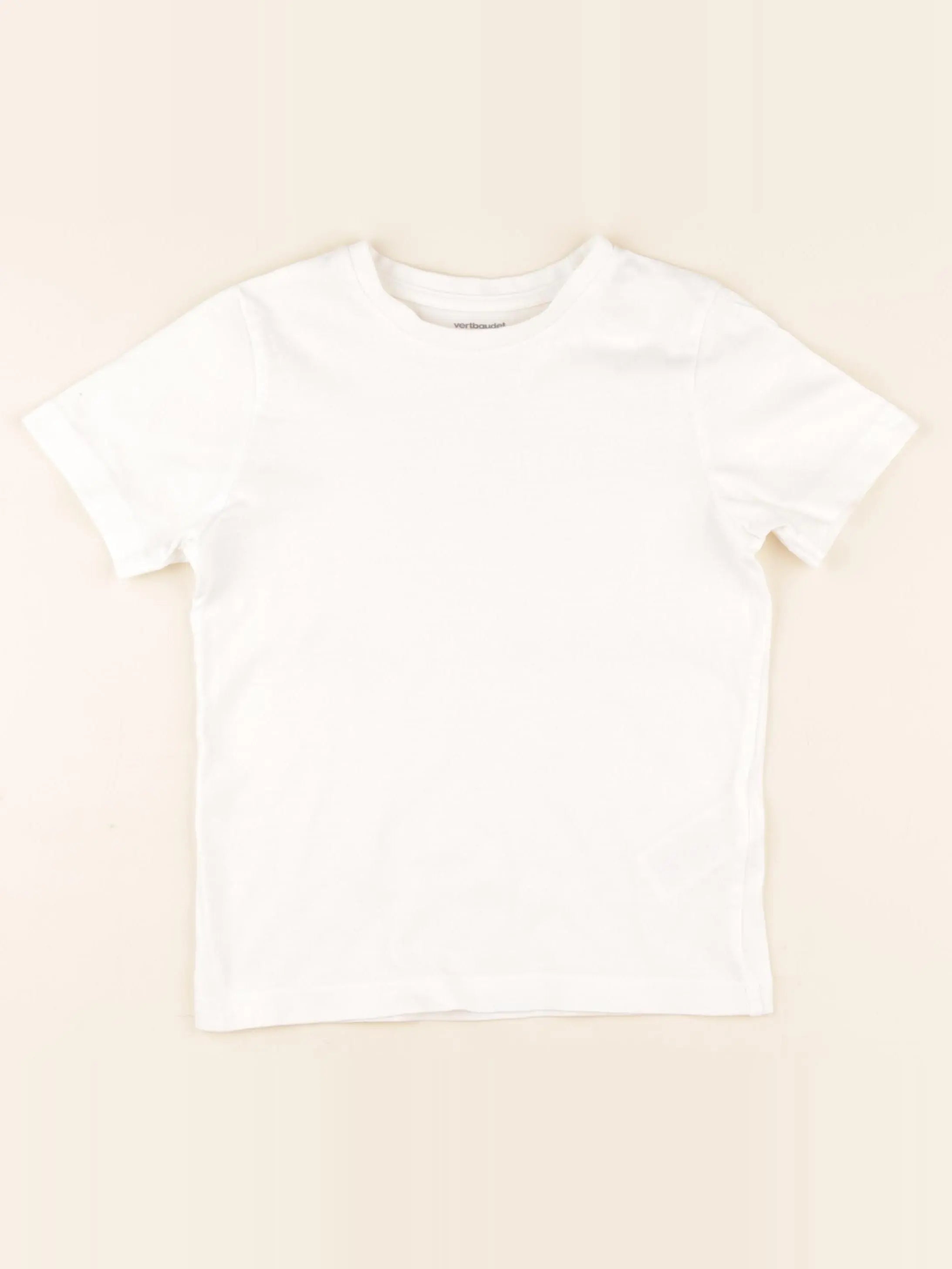 Vertbaudet - tee-shirt blanc - 6 ans