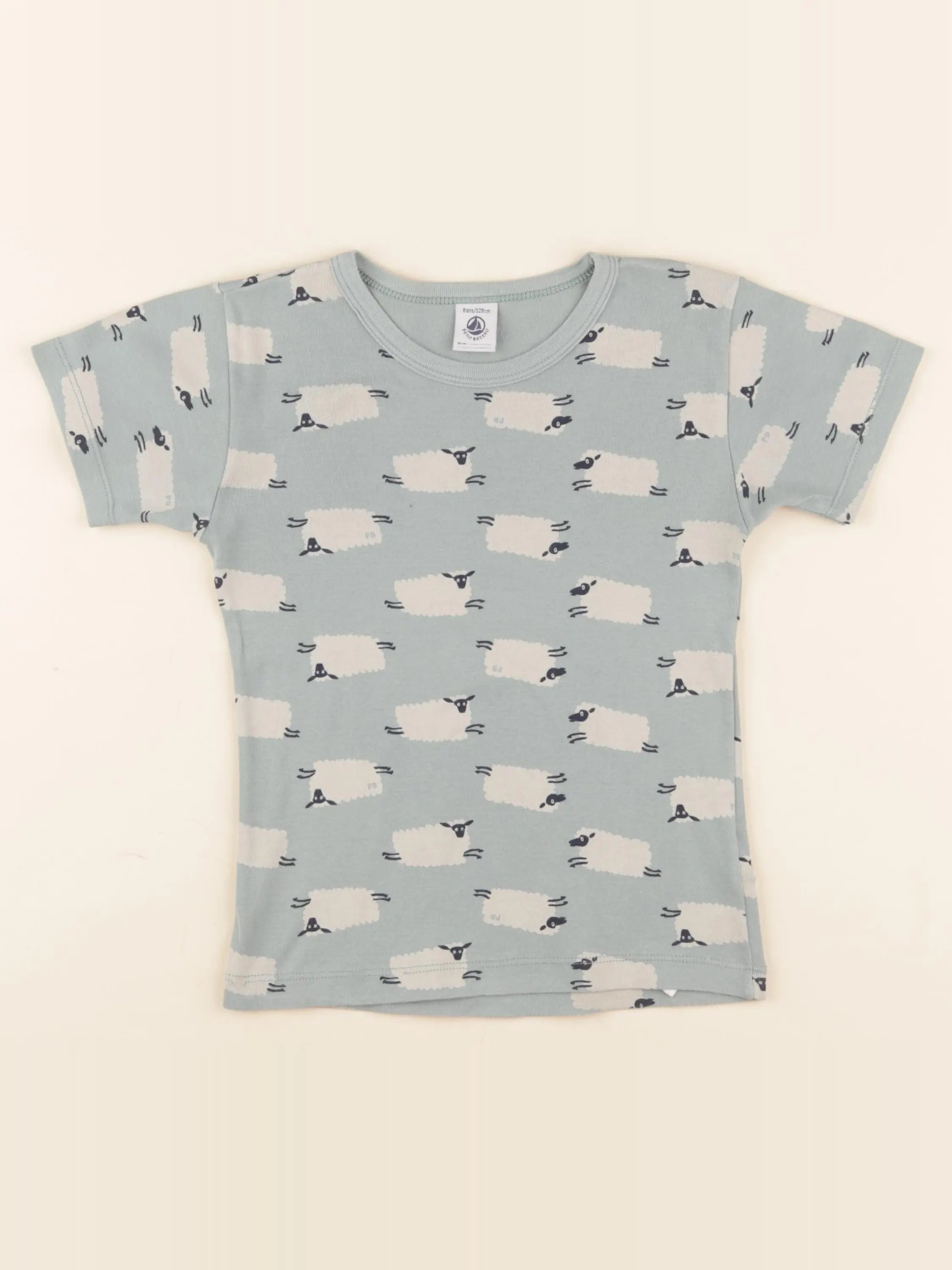Petit Bateau - maillot de corps vert - 8 ans