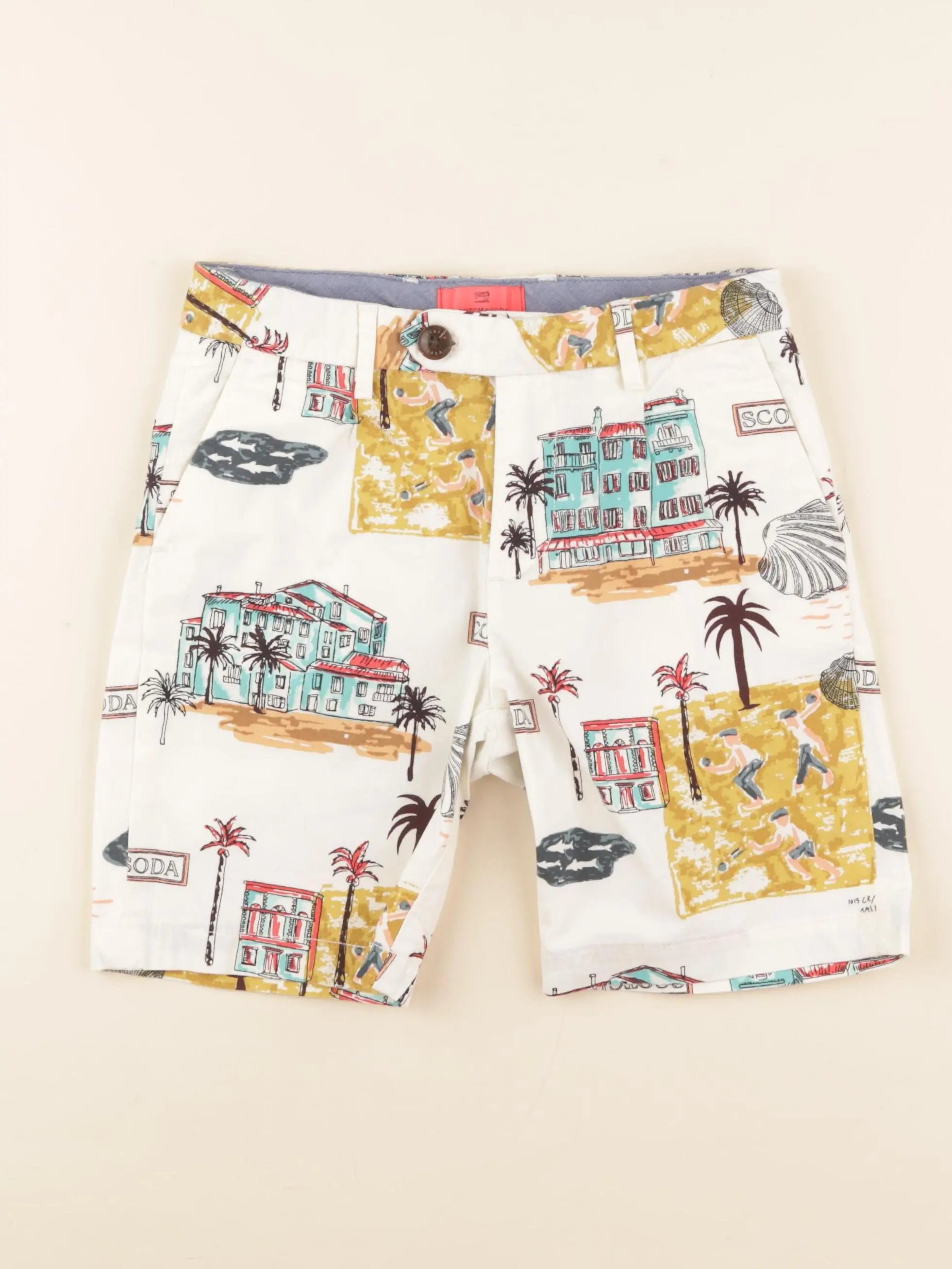 Scotch & Soda - short blanc, multicolore - 8 ans
