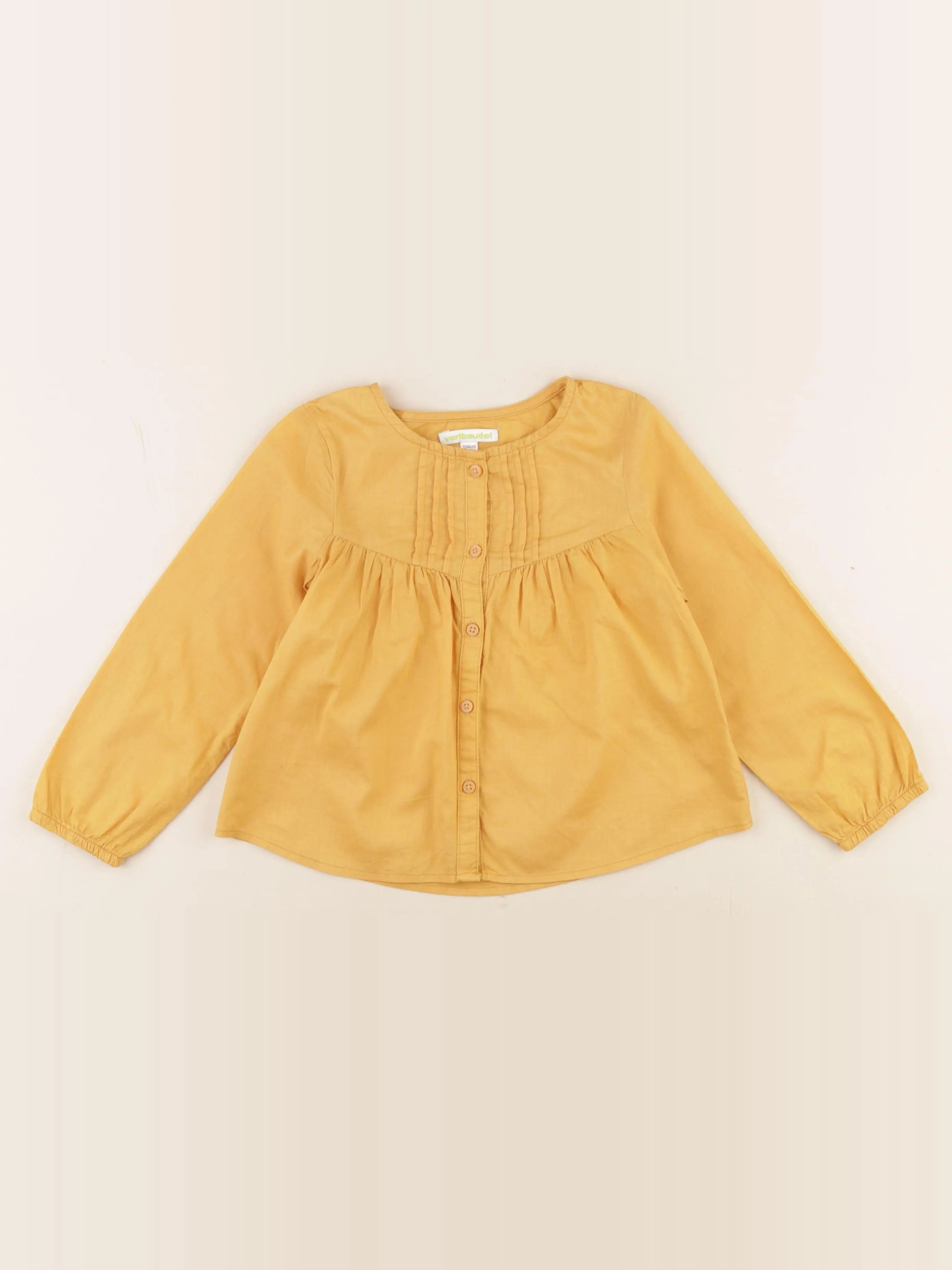 Vertbaudet - blouse jaune - 4 ans