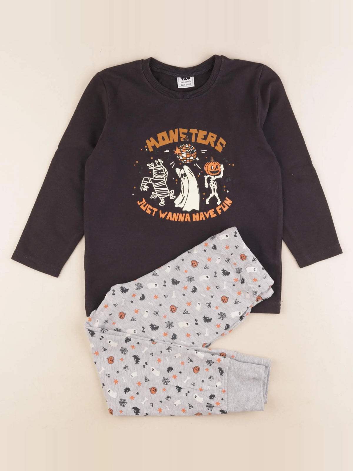 Tape à l'oeil - pyjama coton noir, gris - 6 ans