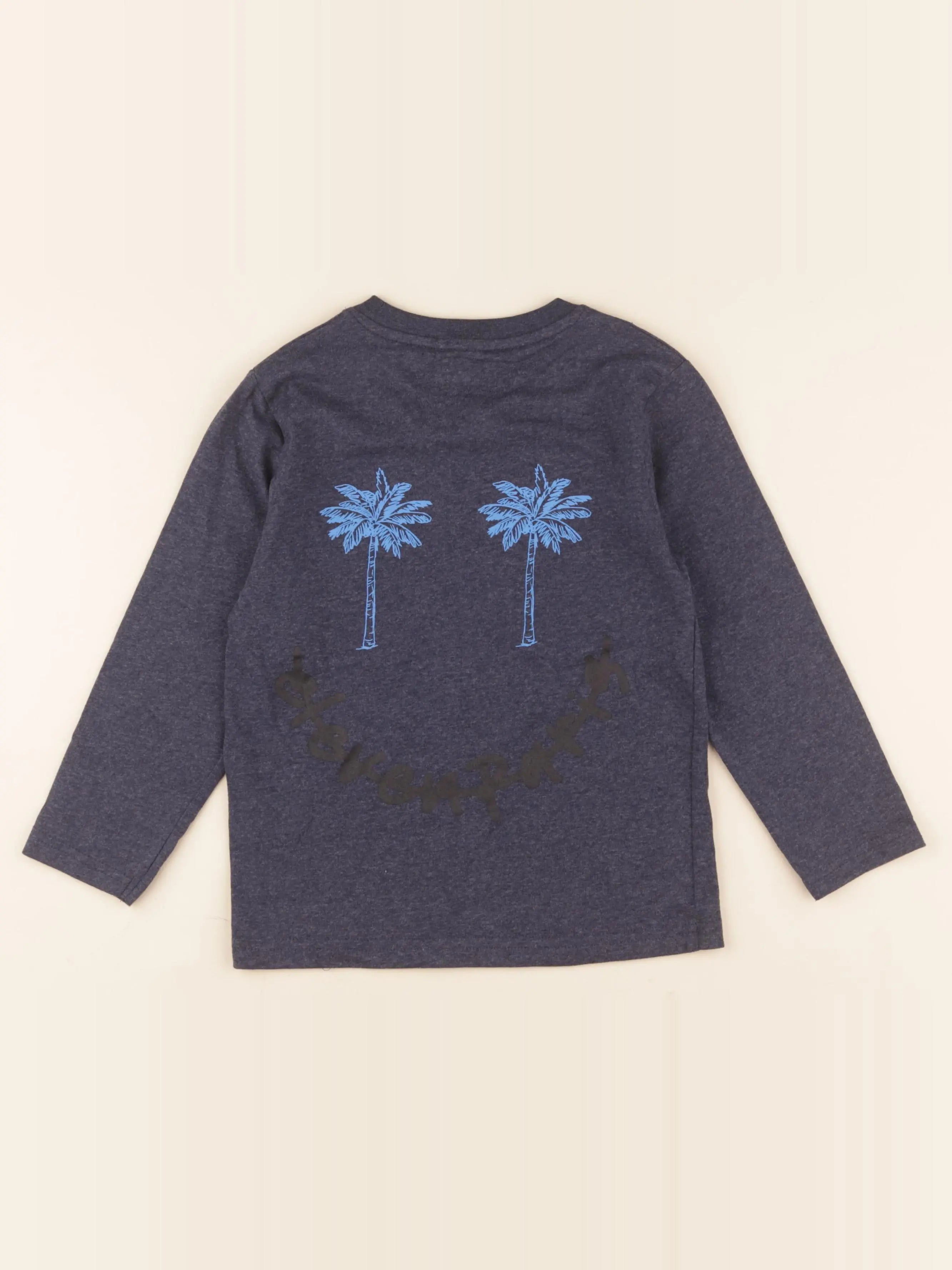 Little Eleven Paris - tee-shirt imprimé au dos bleu - 6 ans