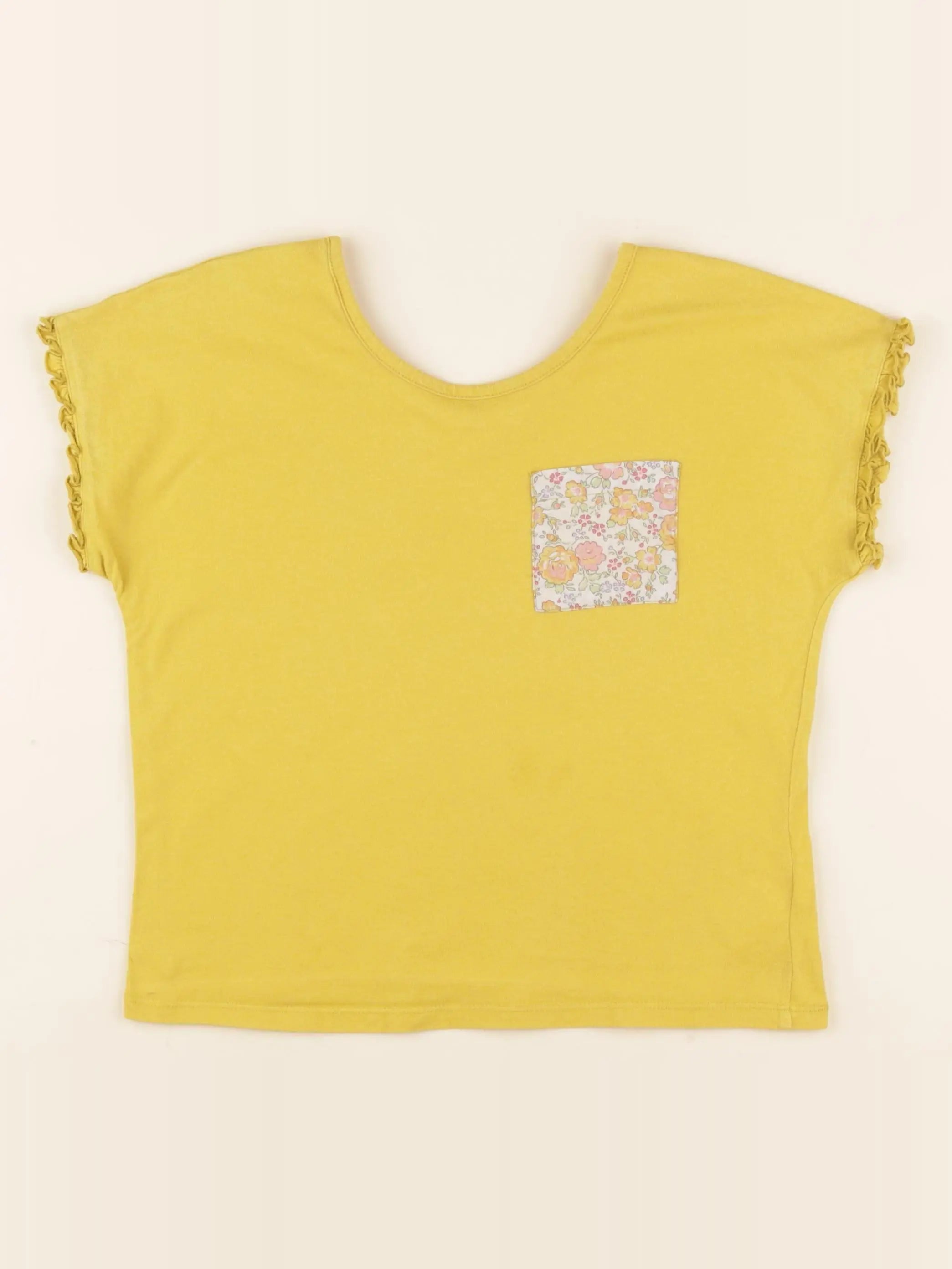 Cyrillus - tee-shirt jaune - 8 ans