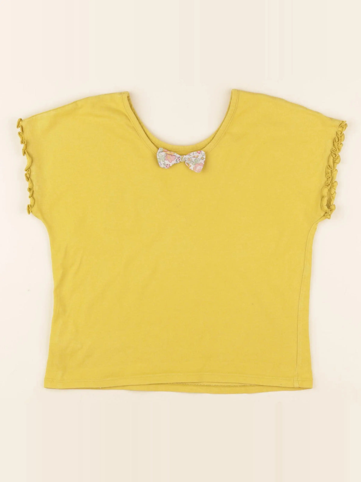 Cyrillus - tee-shirt jaune - 8 ans