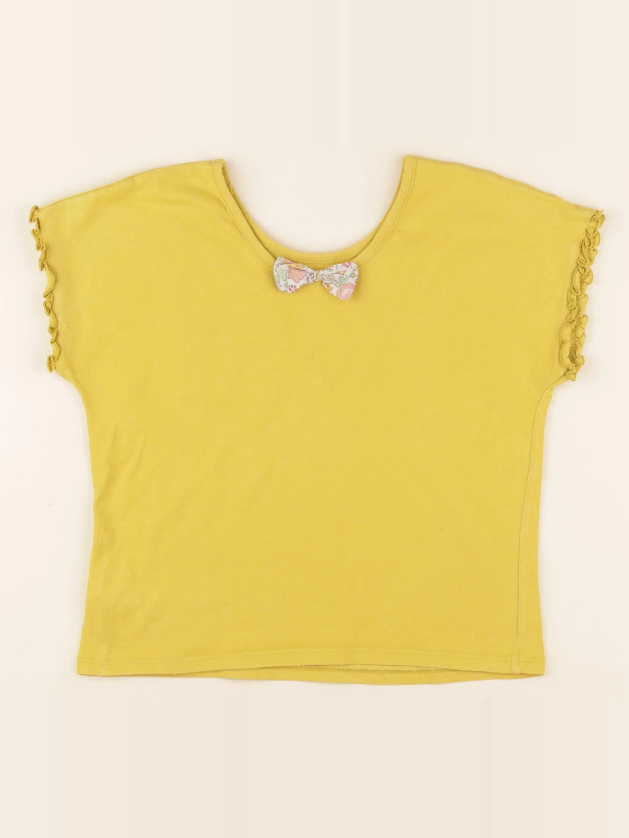 Cyrillus - tee-shirt jaune - 8 ans