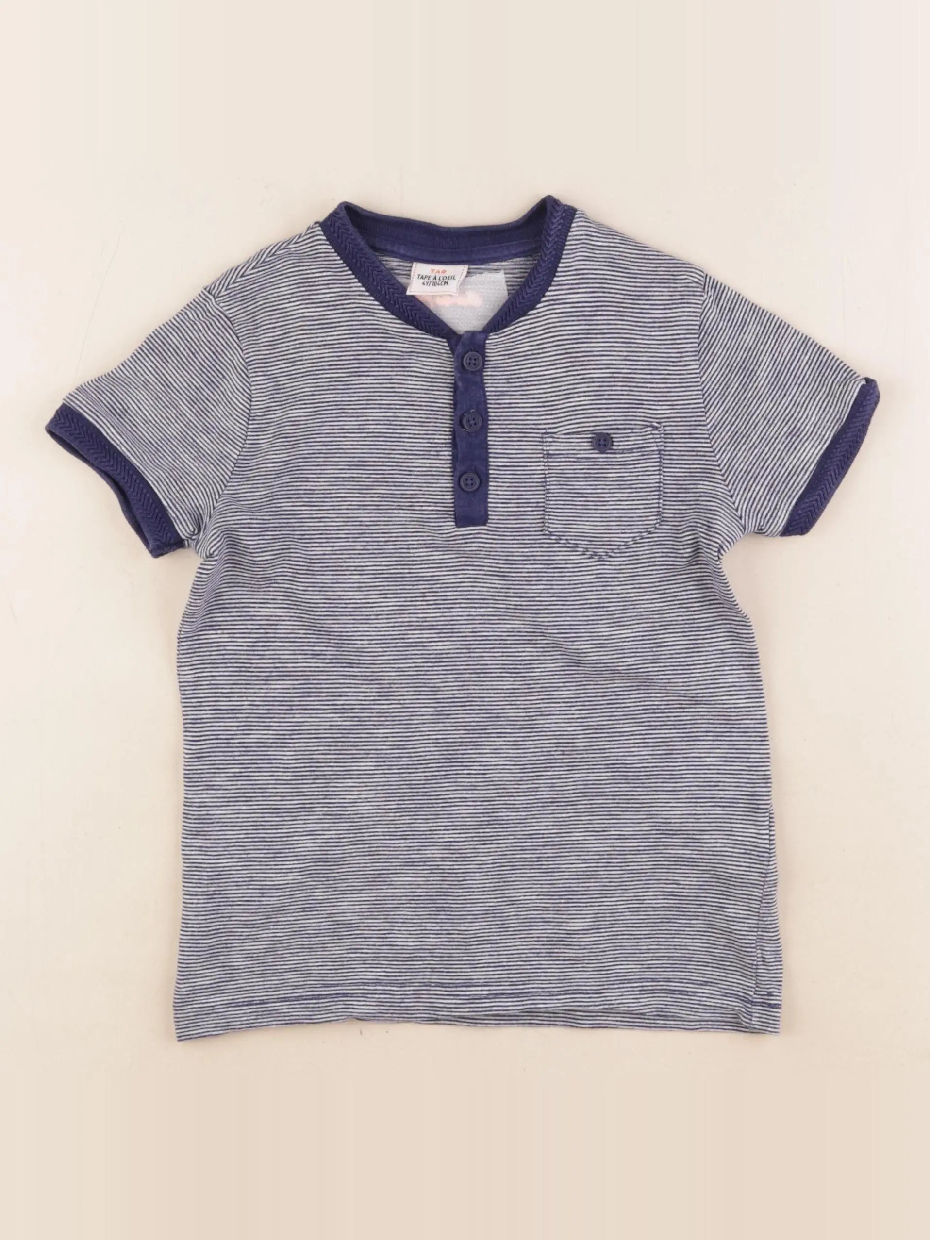 Tape à l'oeil - tee-shirt bleu, blanc - 4 ans