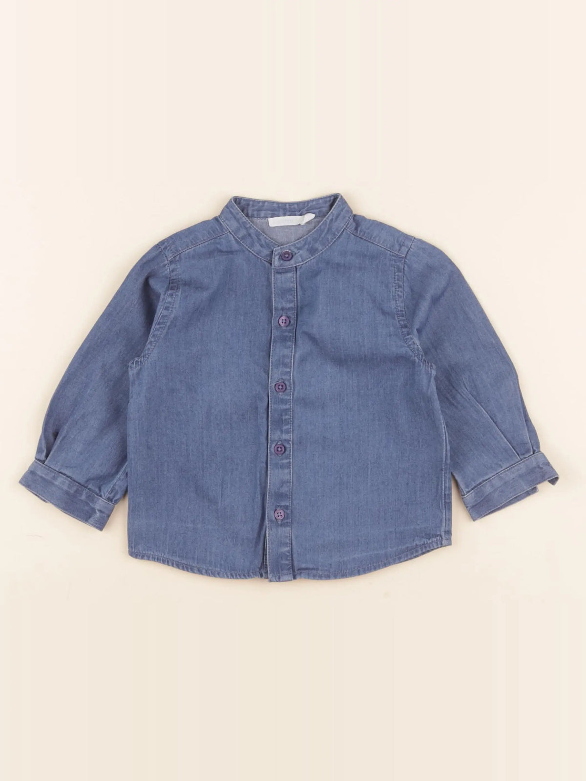 Boutchou - chemise bleu - 9 mois