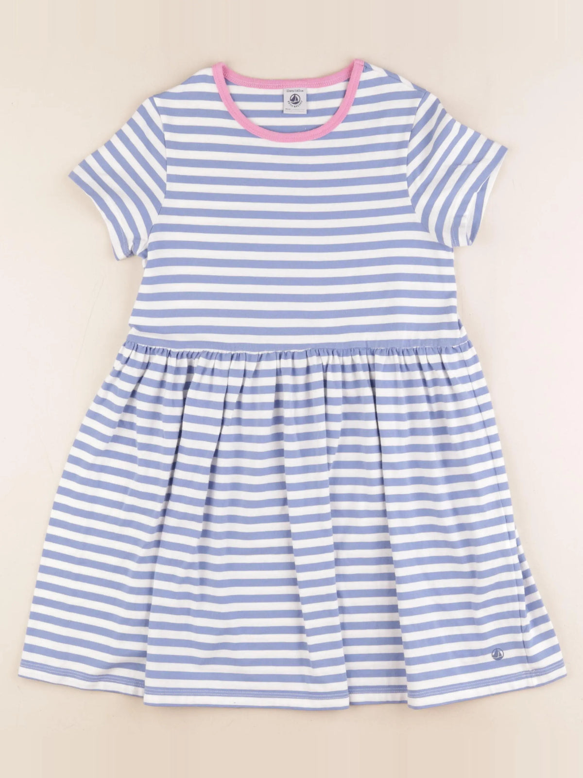 Petit Bateau - robe bleu - 10 ans