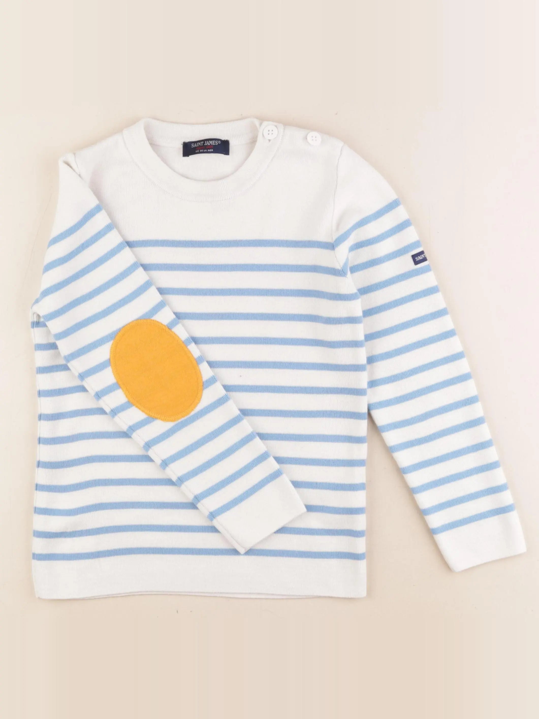Saint James - pull blanc, bleu - 10 ans