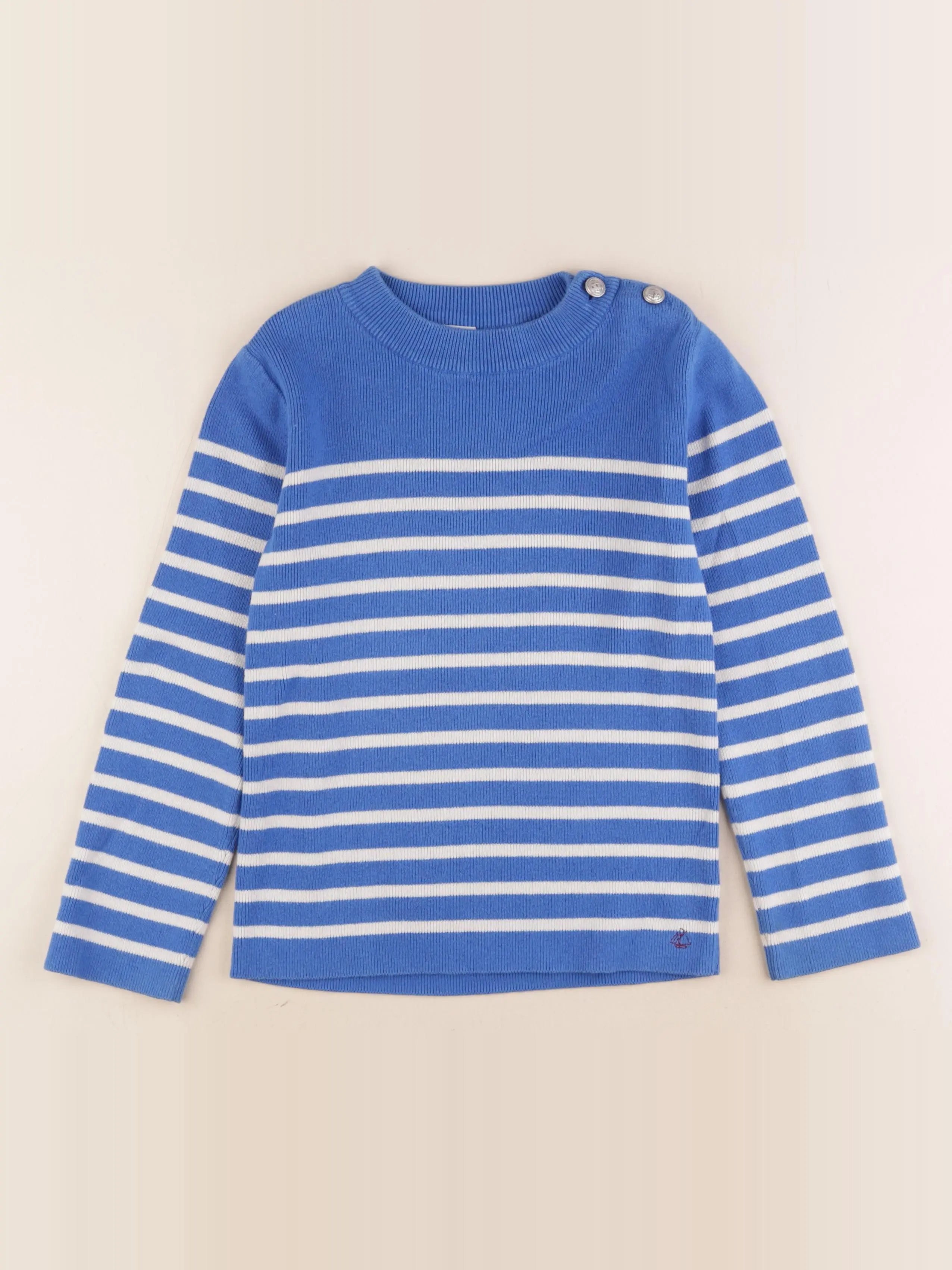Petit Bateau - pull bleu - 10 ans