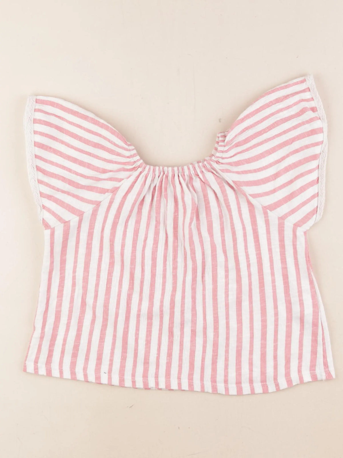 Zara - tee-shirt blanc, rose - 4 ans