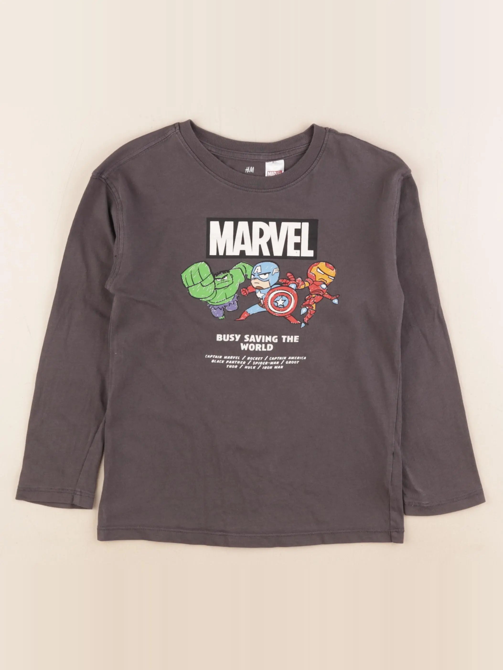 H&M - tee-shirt imprimé au dos gris - 5/6 ans
