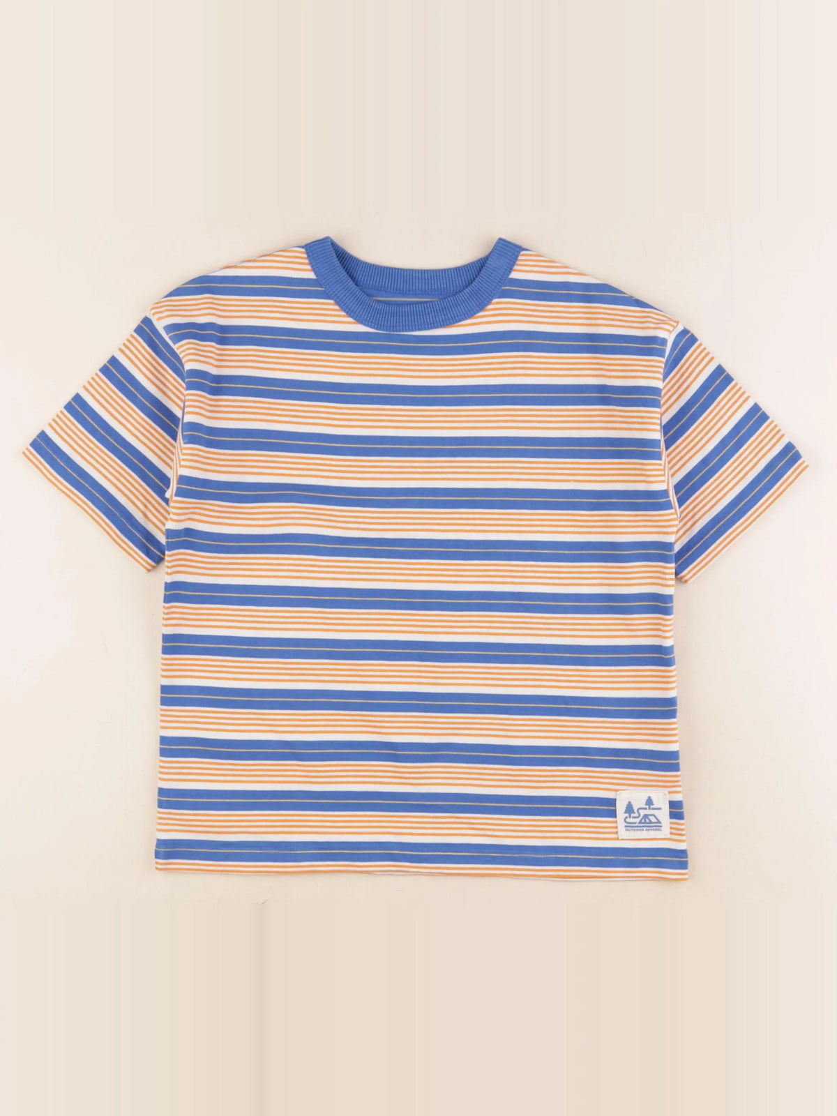Monoprix - tee-shirt bleu, orange - 6 ans