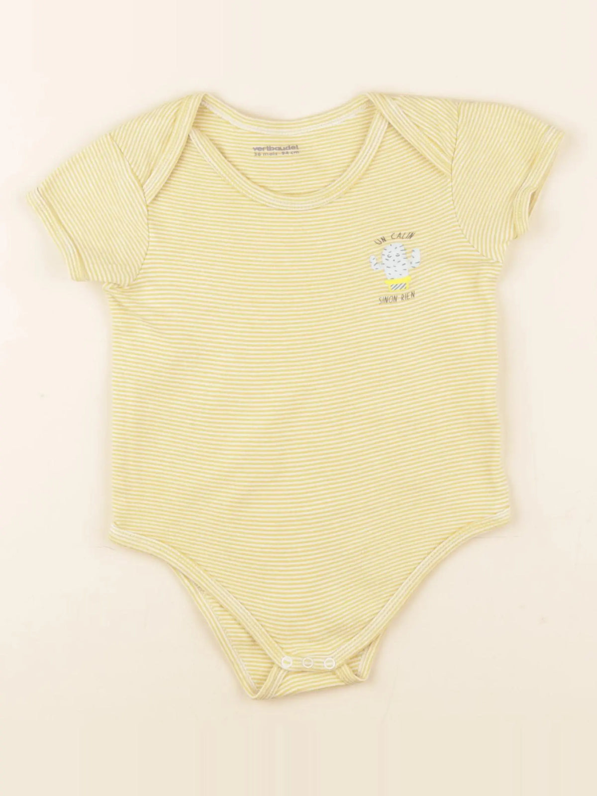 Vertbaudet - body jaune - 36 mois