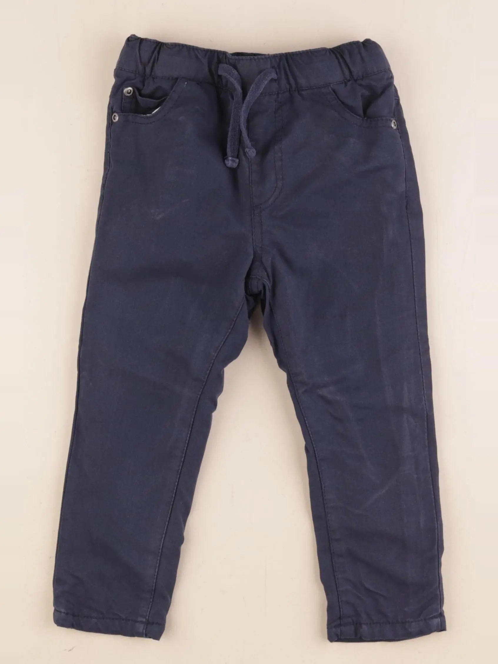 Vertbaudet - pantalon doublé bleu - 3 ans