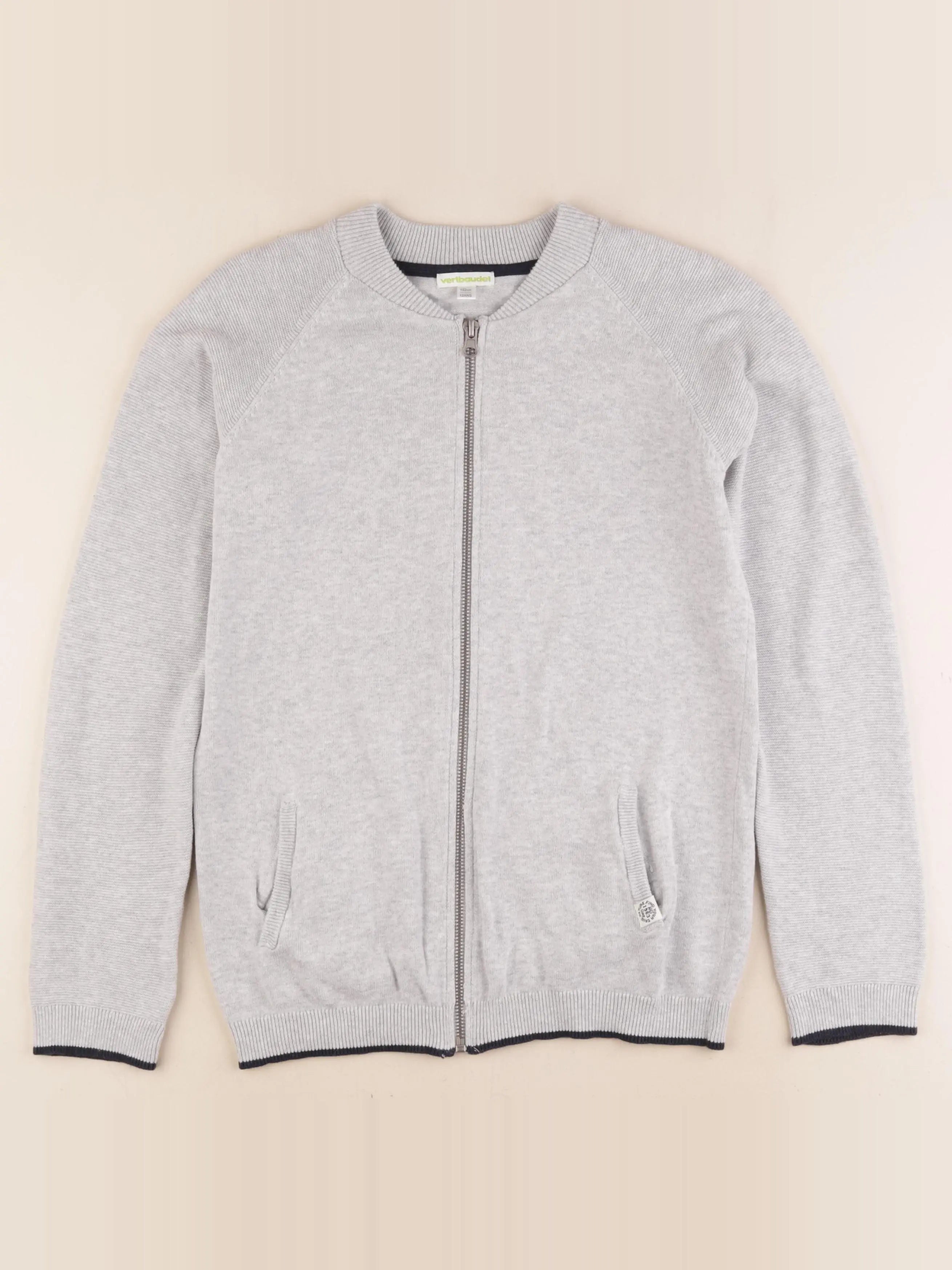 Vertbaudet - gilet gris - 12 ans