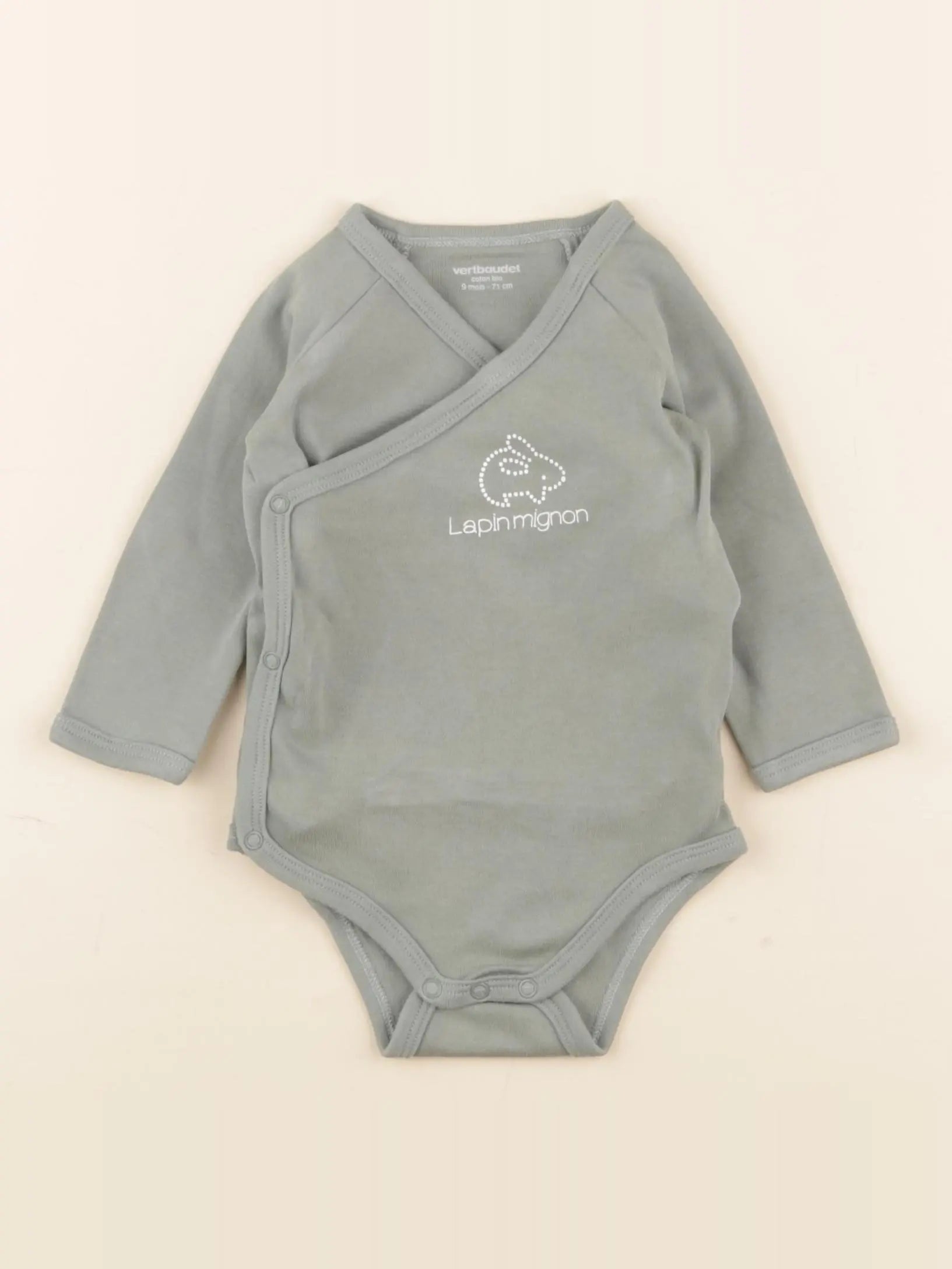 Vertbaudet - body vert - 9 mois