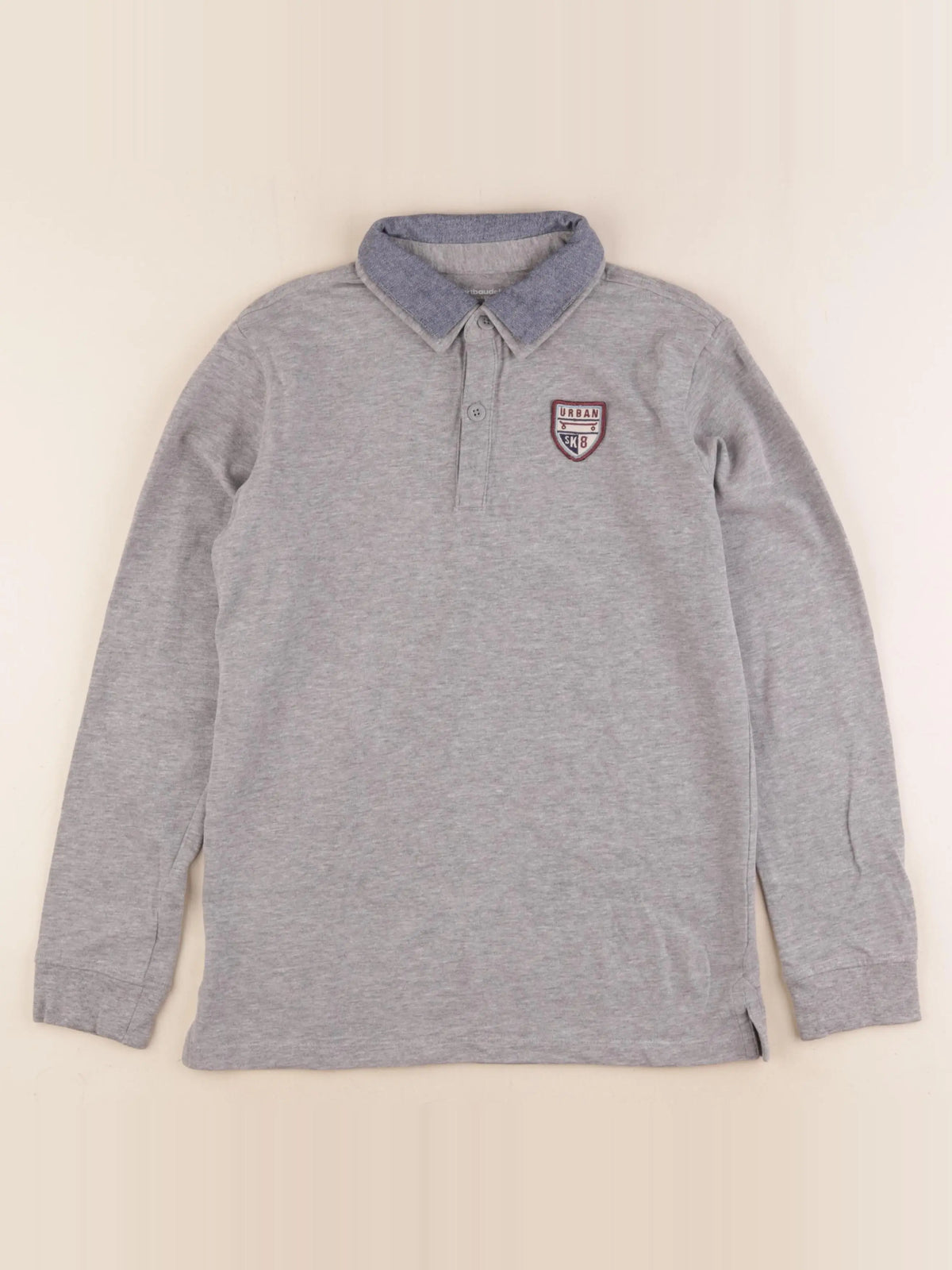 Vertbaudet - polo gris - 12 ans