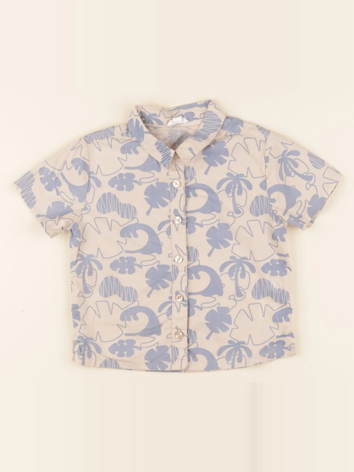 Vertbaudet - chemise bleu, beige - 36 mois