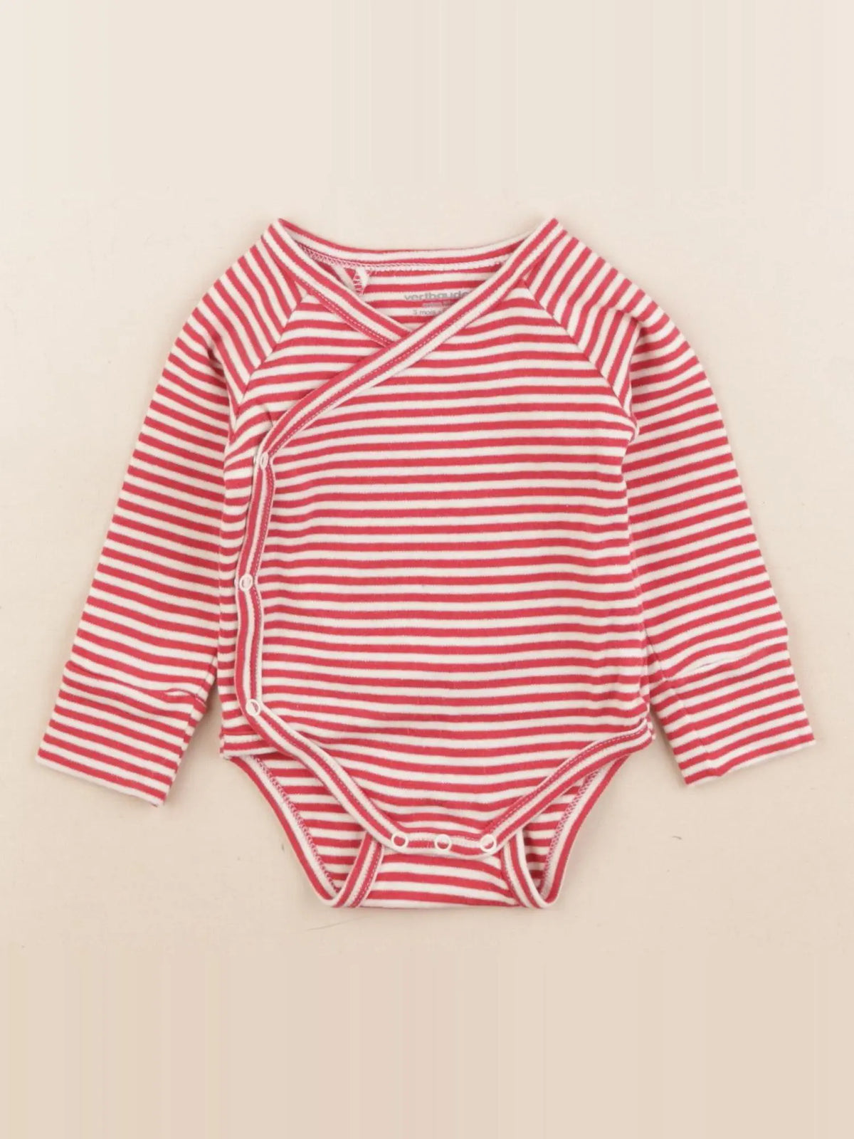 Vertbaudet - body rouge - 3 mois