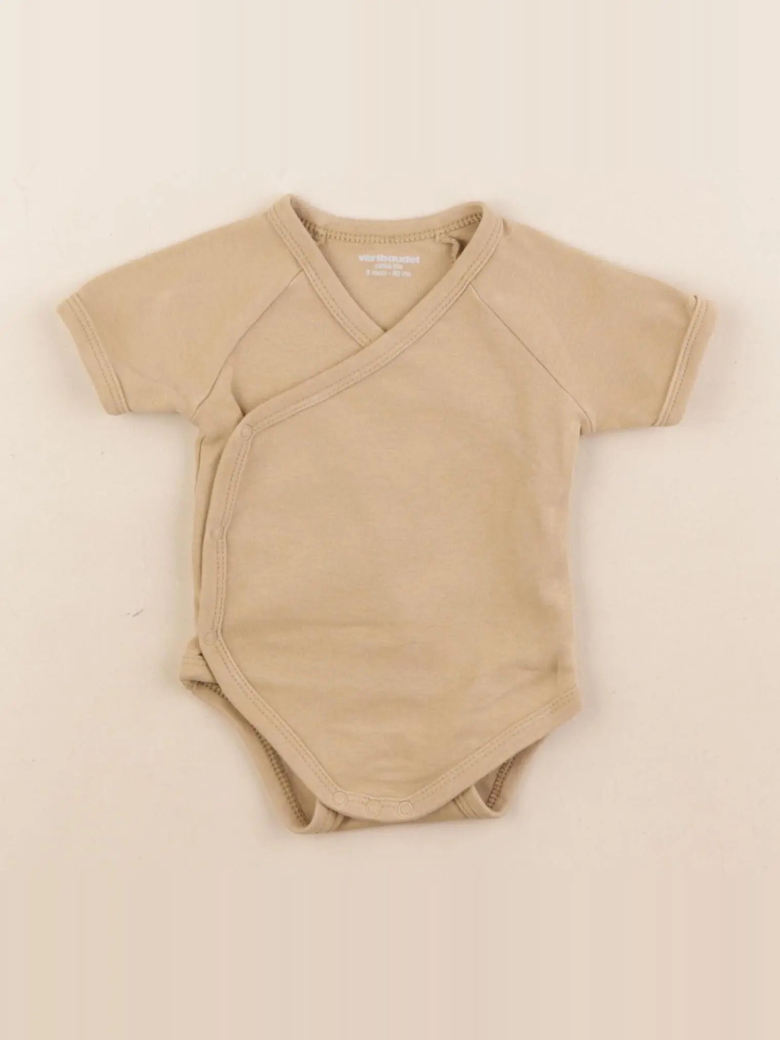 Vertbaudet - body beige - 3 mois