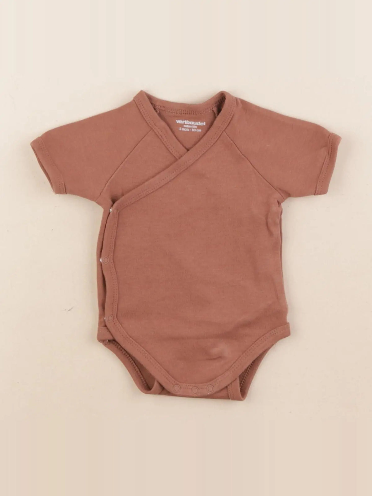Vertbaudet - body marron - 3 mois
