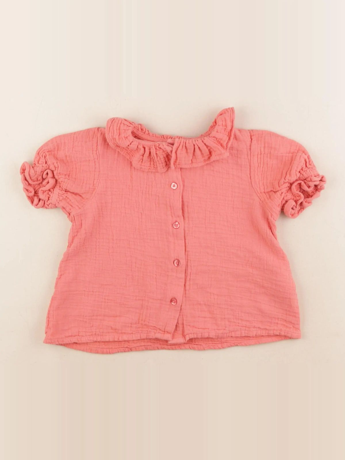 Vertbaudet - chemise rose - 4 ans