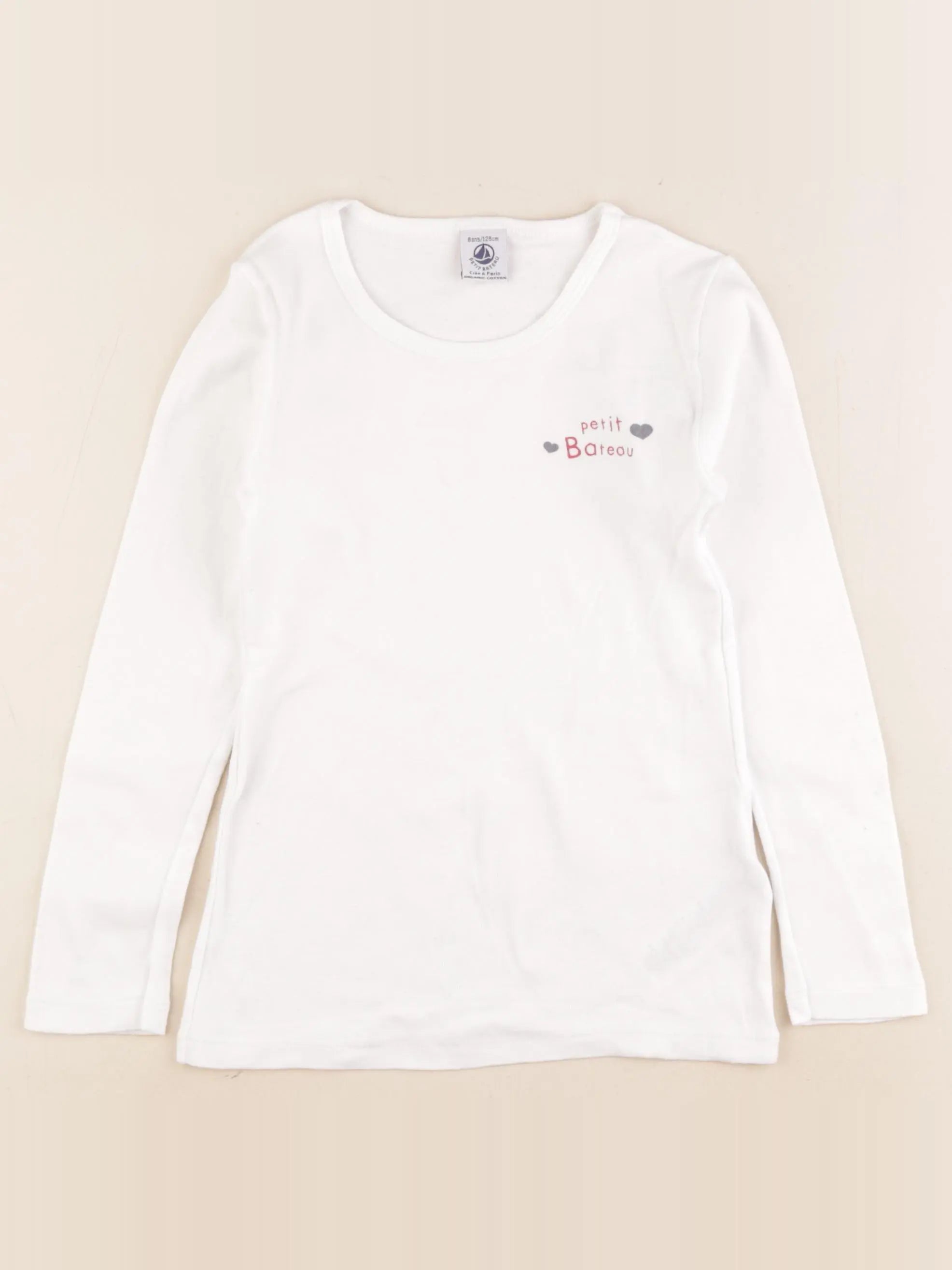 Petit Bateau - maillot de corps blanc - 8 ans