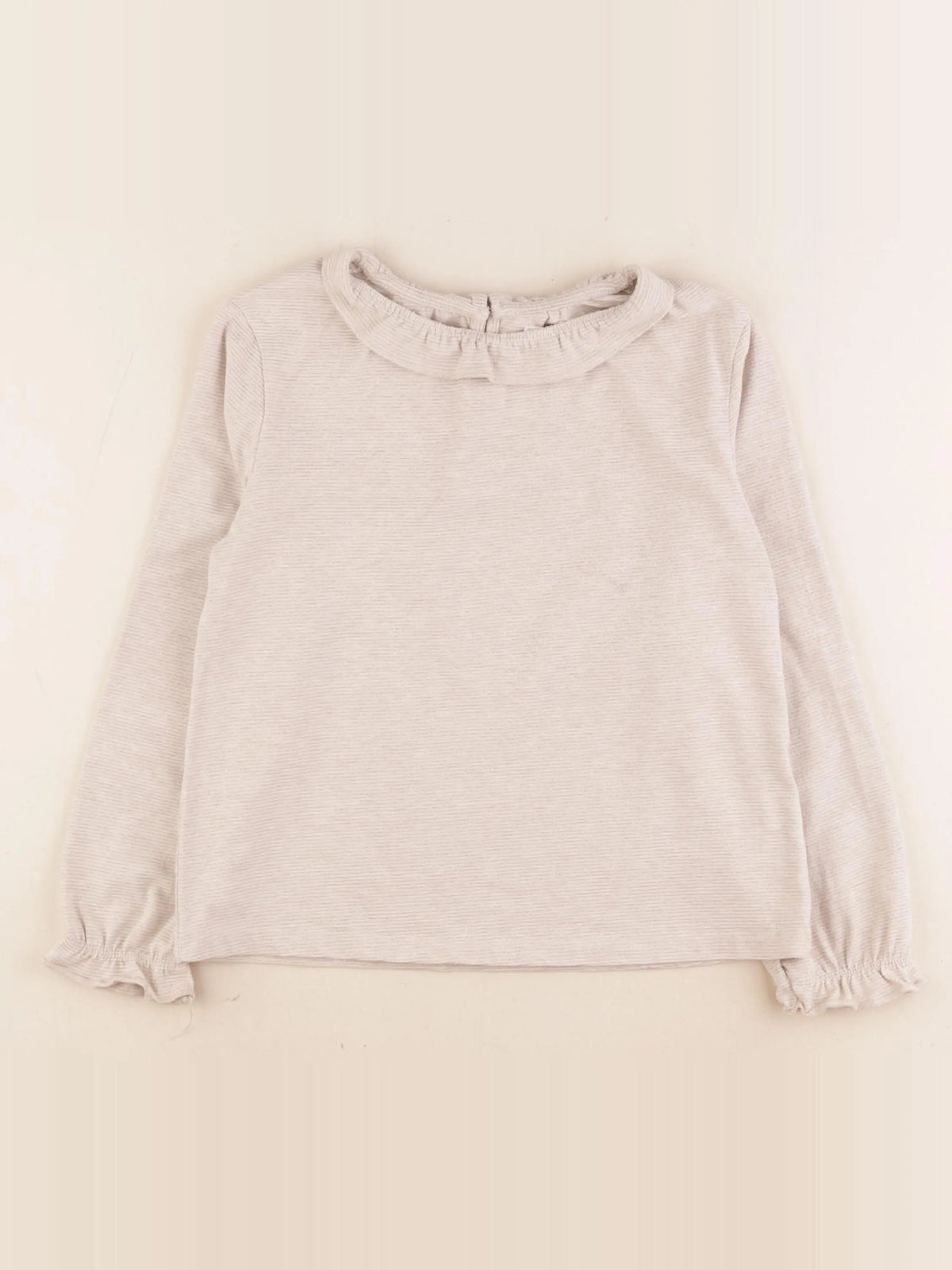 Vertbaudet - tee-shirt beige, or - 8 ans