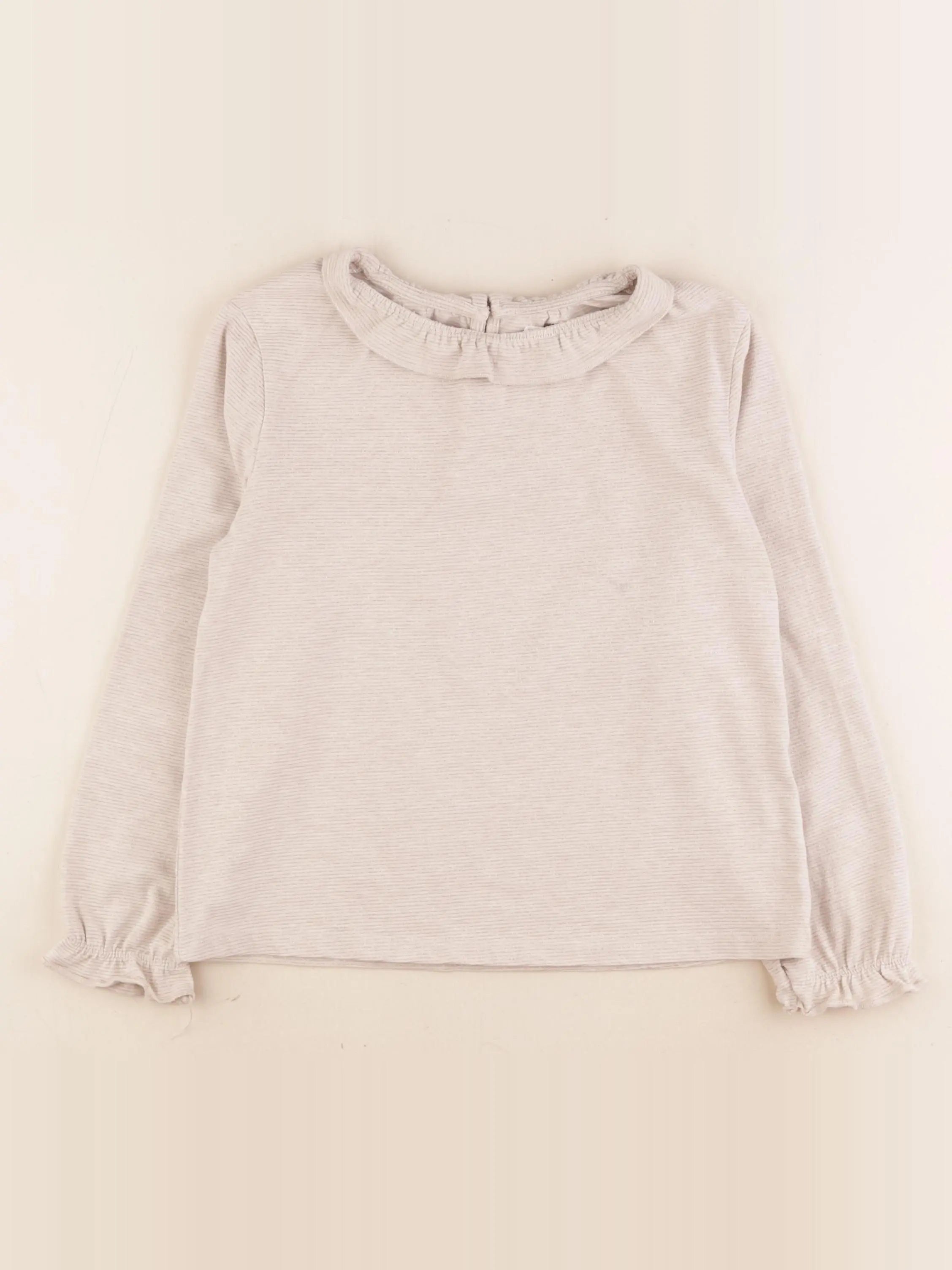 Vertbaudet - tee-shirt beige, or - 8 ans