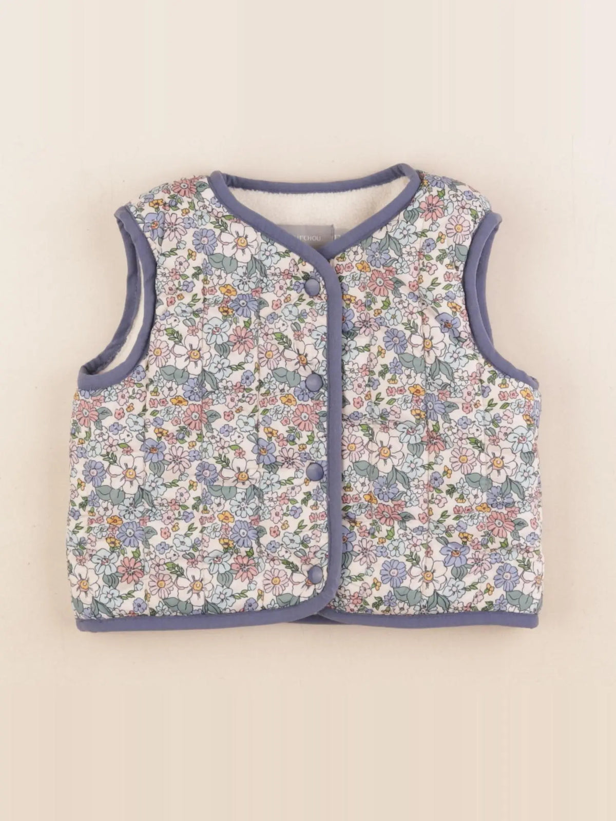 Boutchou - gilet multicolore - 12 mois