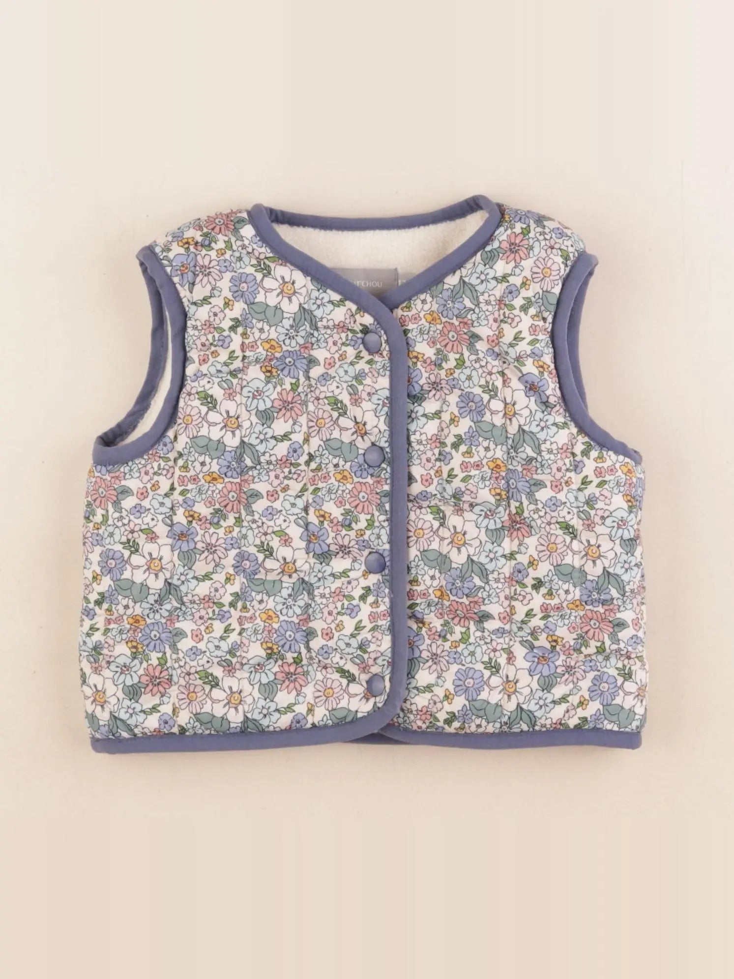 Boutchou - gilet multicolore - 12 mois