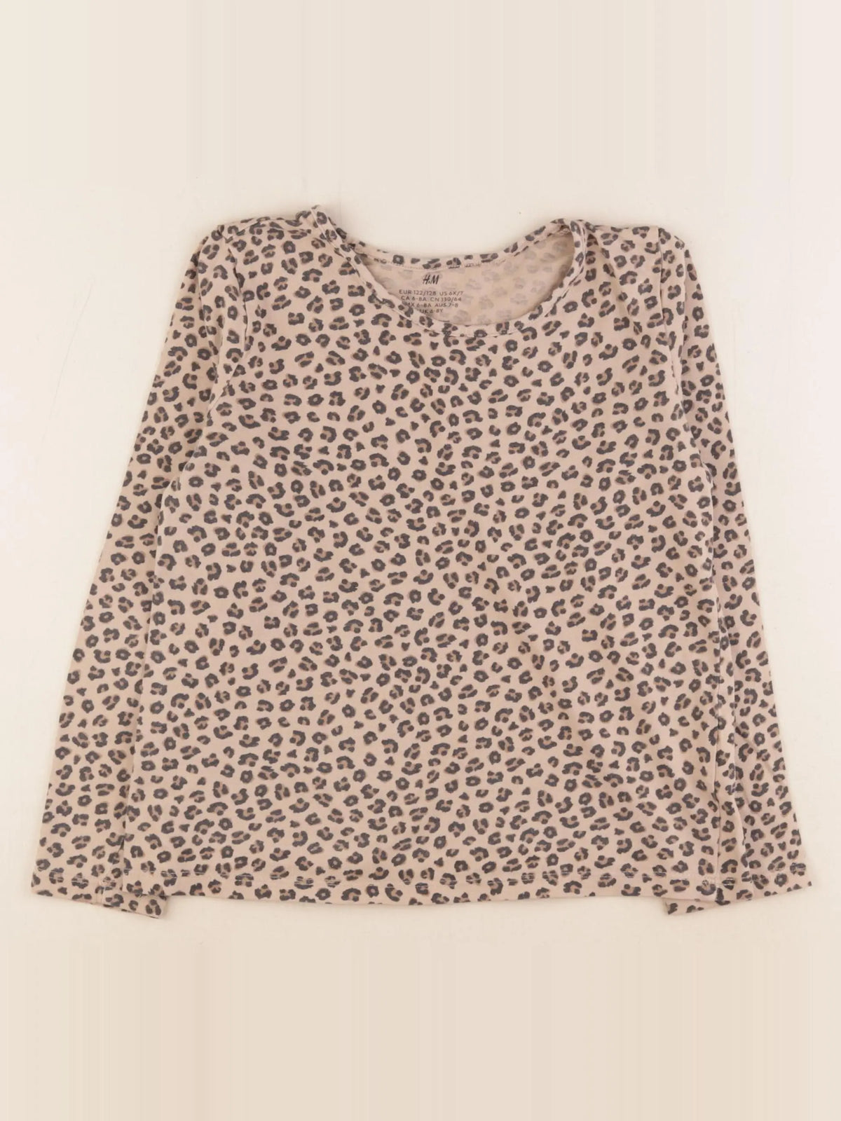 H&M - tee-shirt marron - 6/8 ans