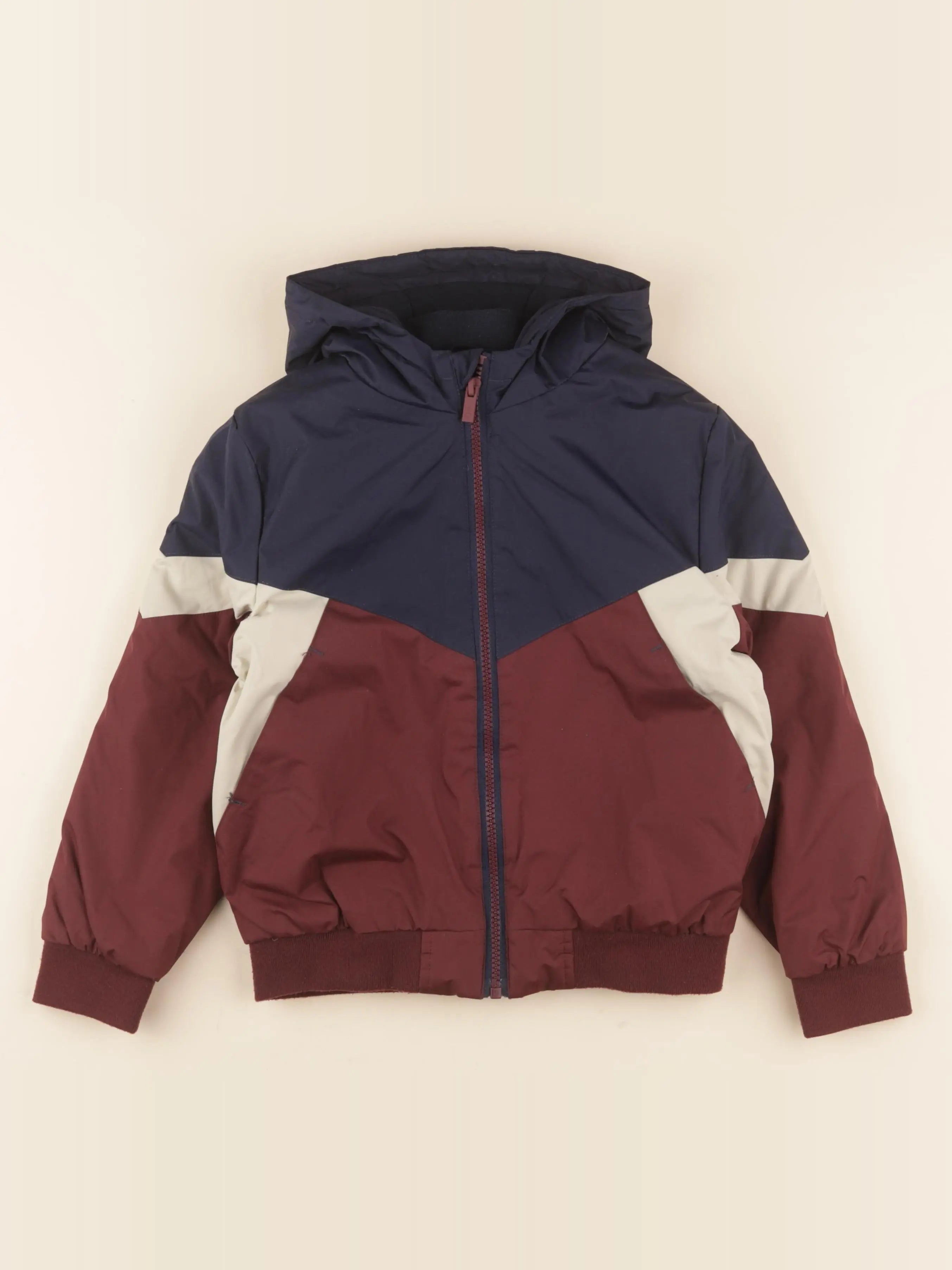 Vertbaudet - veste bleu, rouge - 8 ans
