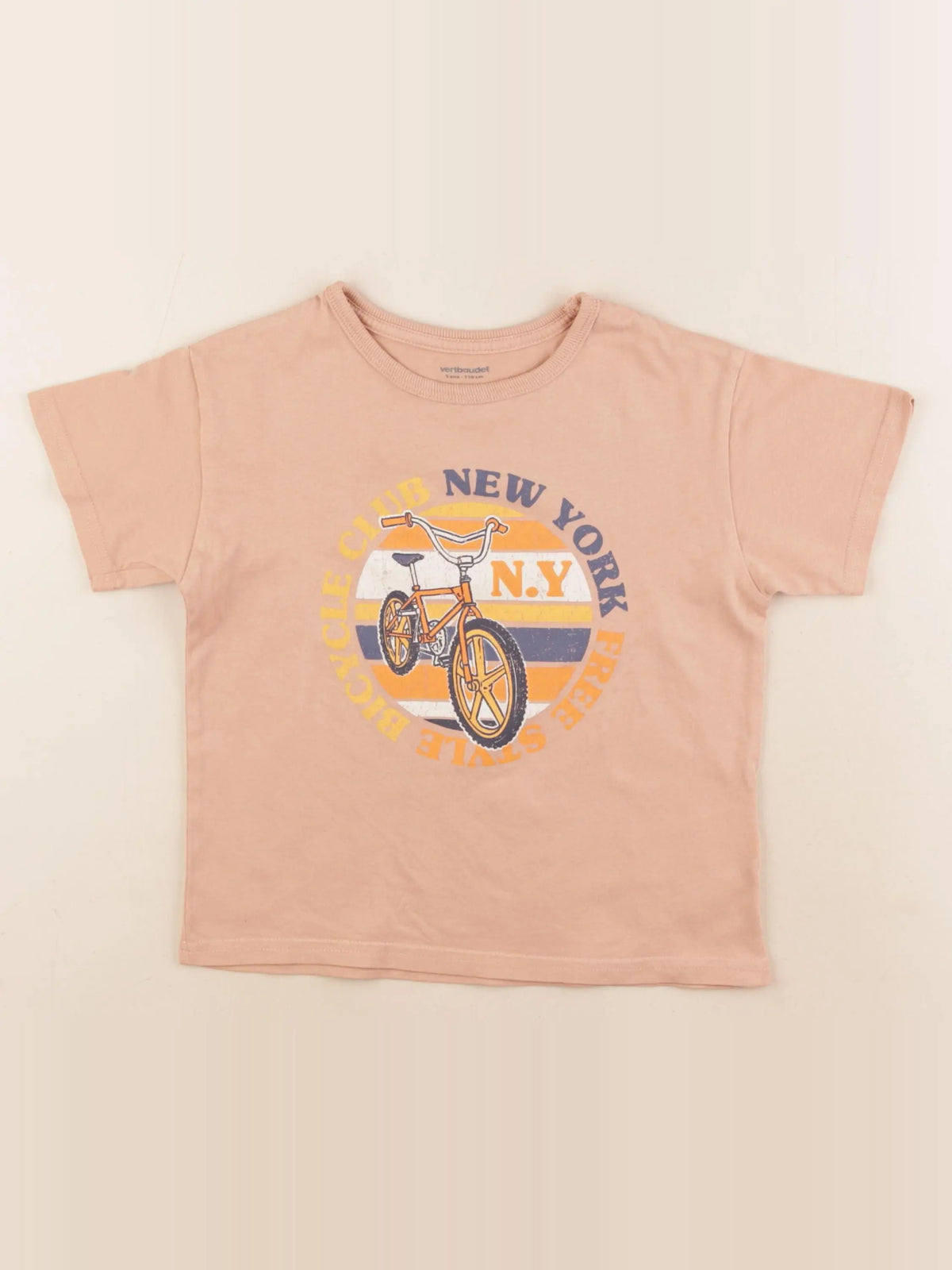 Vertbaudet - tee-shirt orange - 5 ans