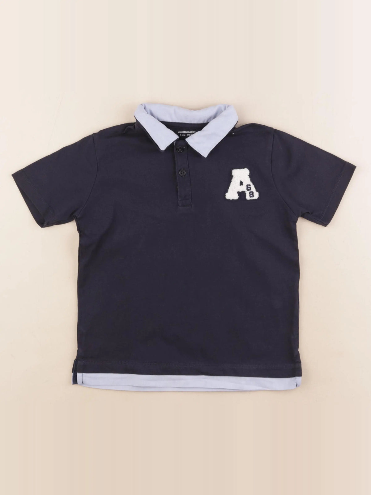 Vertbaudet - polo bleu - 5 ans