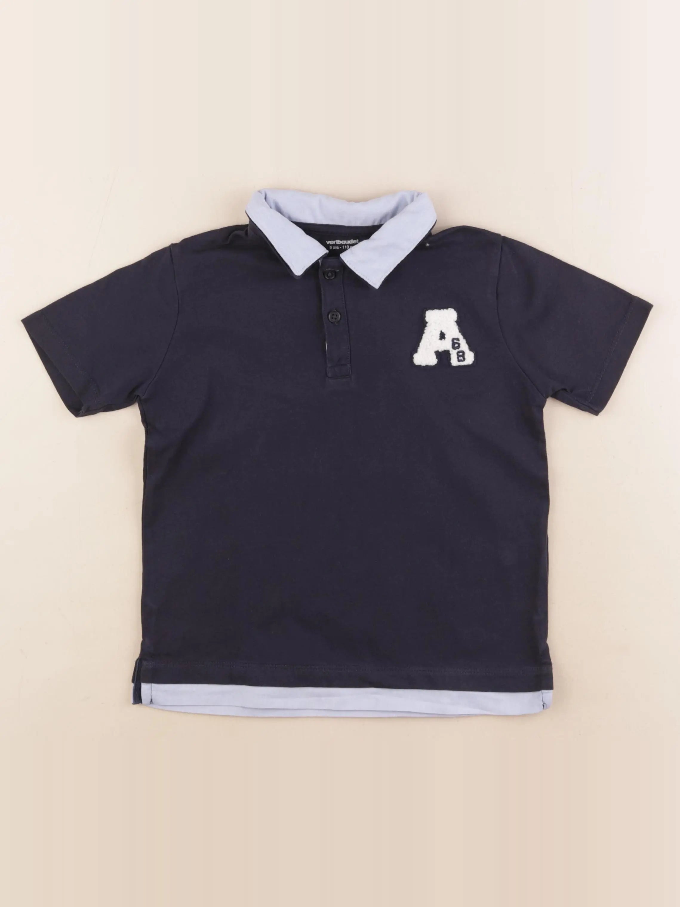 Vertbaudet - polo bleu - 5 ans