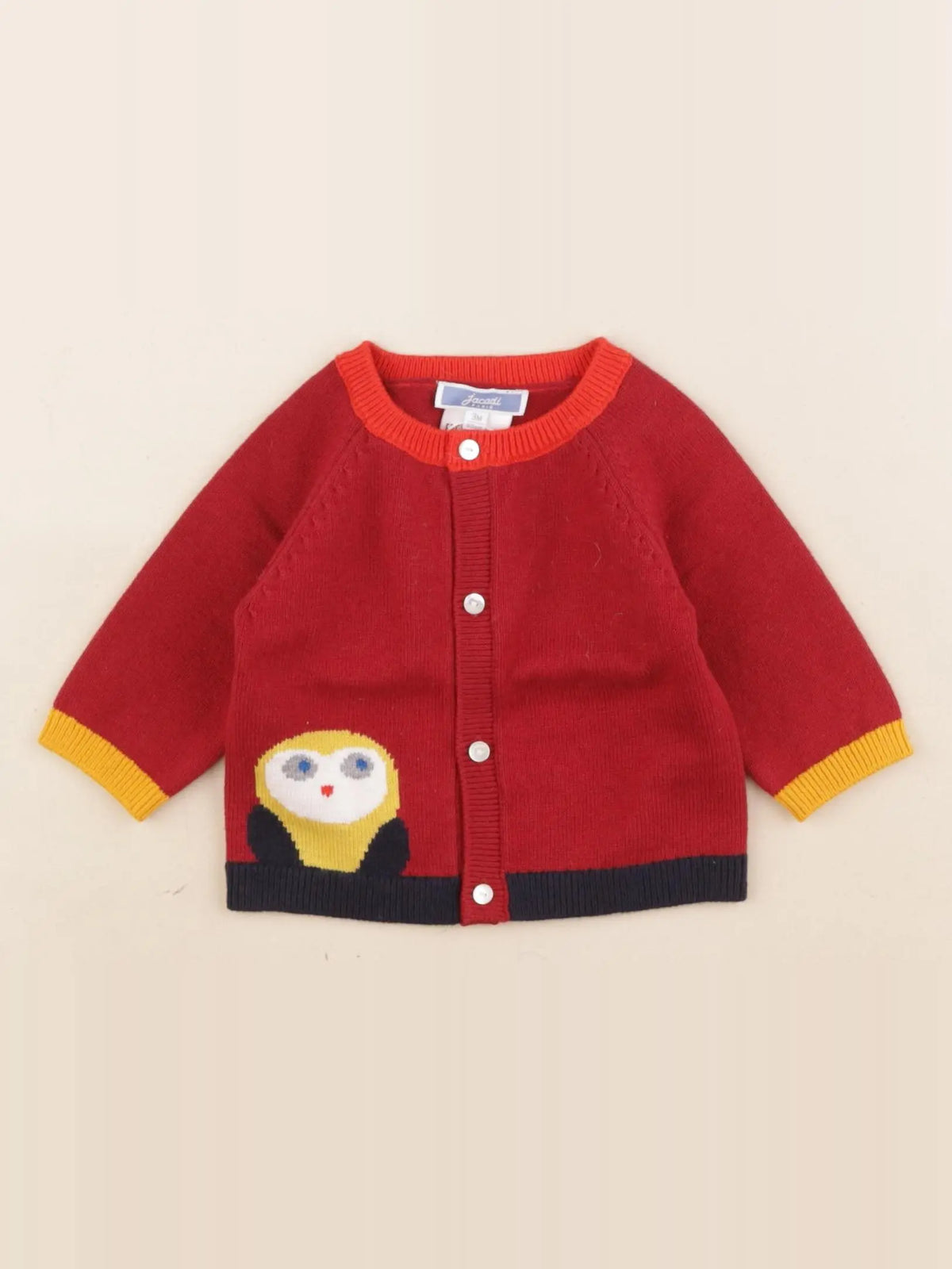 Jacadi - gilet rouge - 3 mois