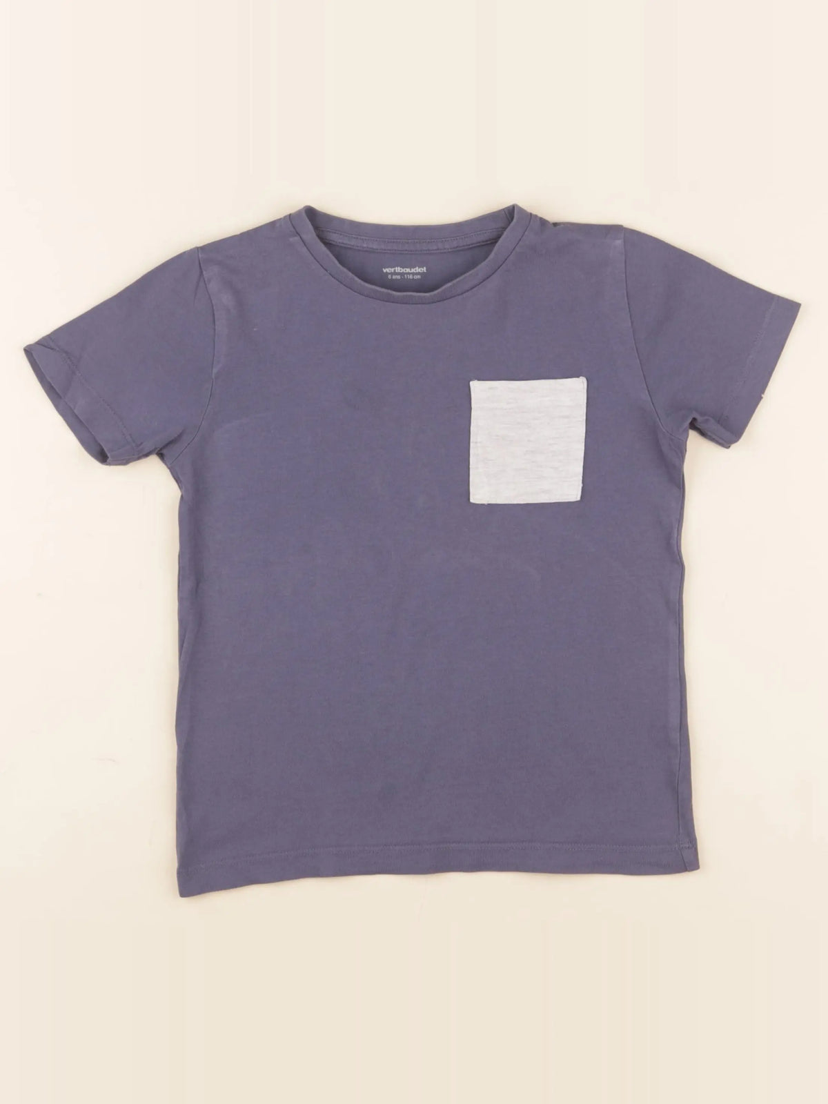 Vertbaudet - tee-shirt bleu - 6 ans