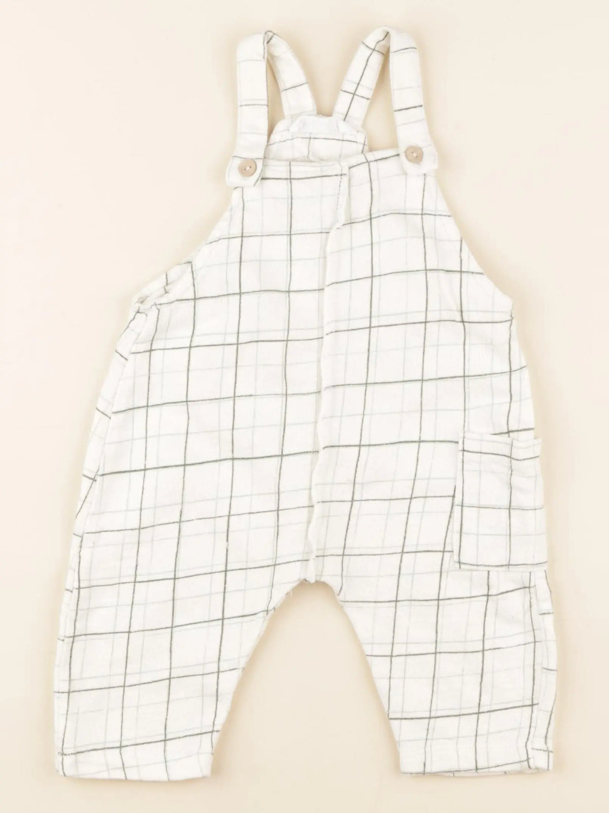 Zara - salopette blanc - 3/6 mois