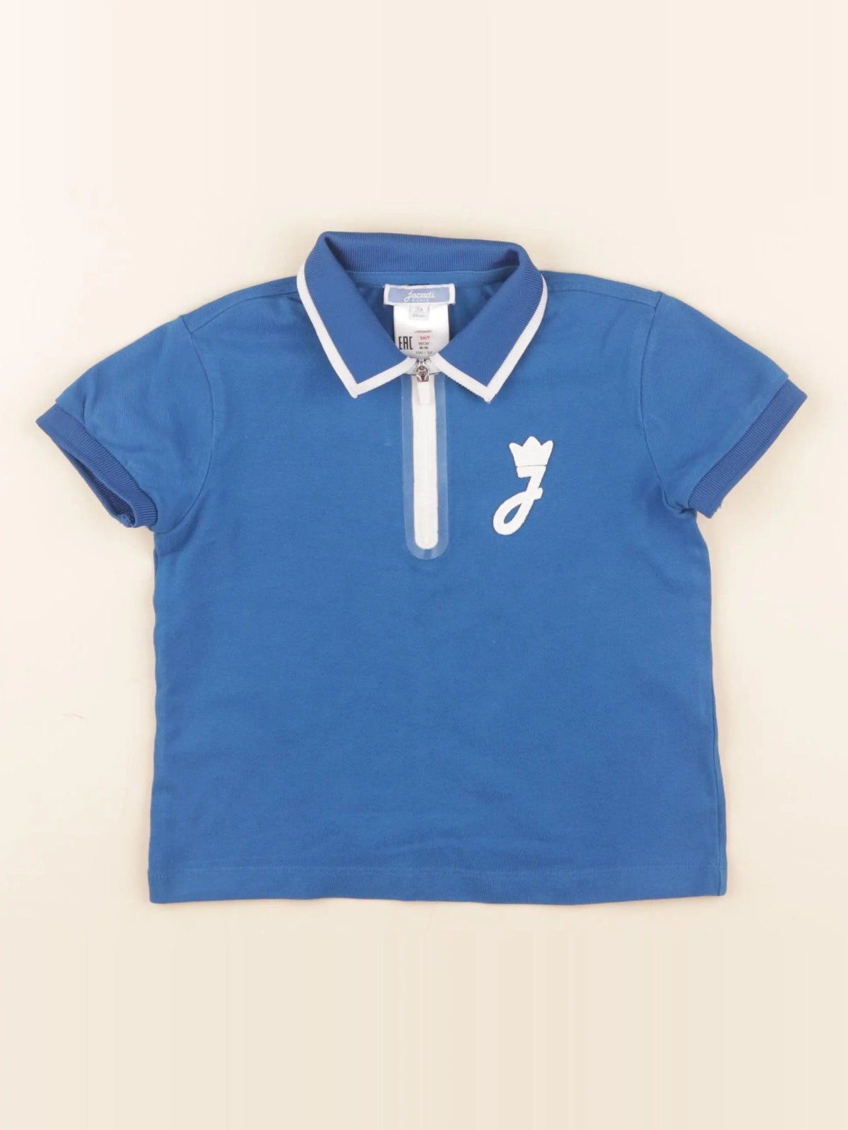 Jacadi - polo imprimé au dos bleu - 3 ans
