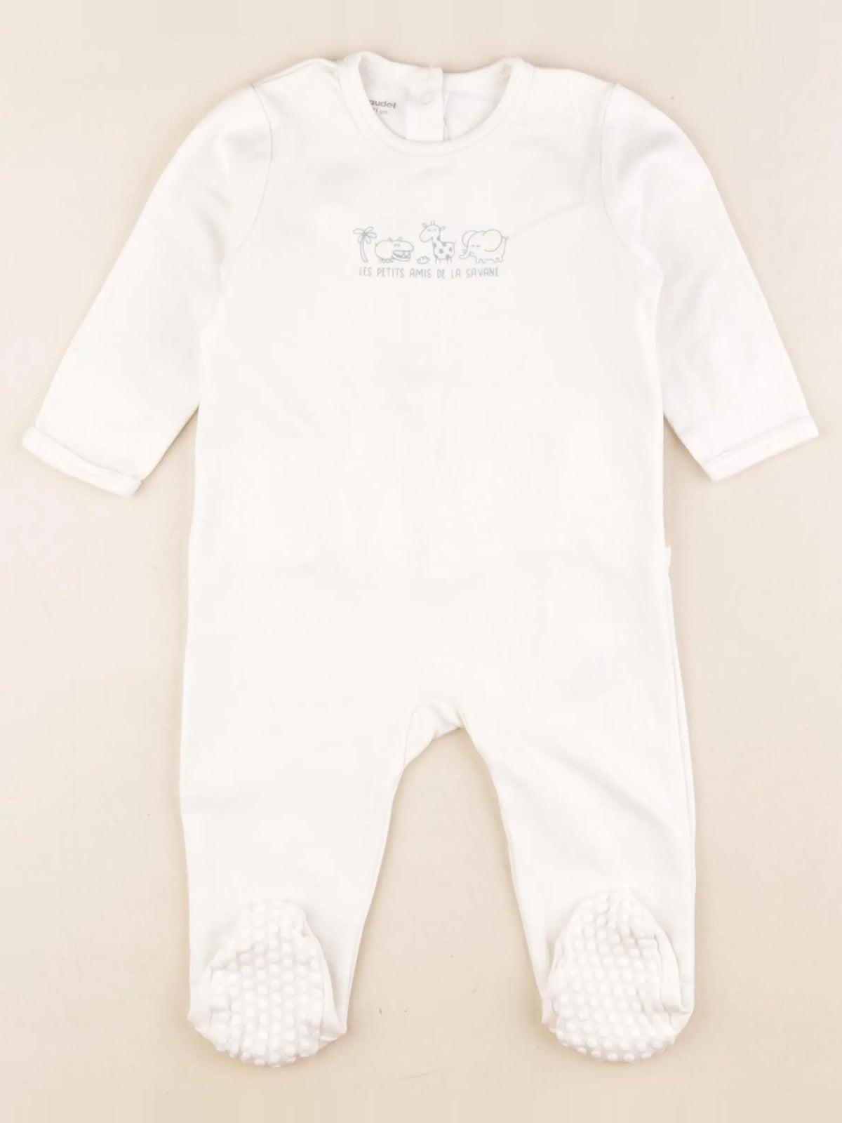 Vertbaudet - pyjama coton blanc - 9 mois